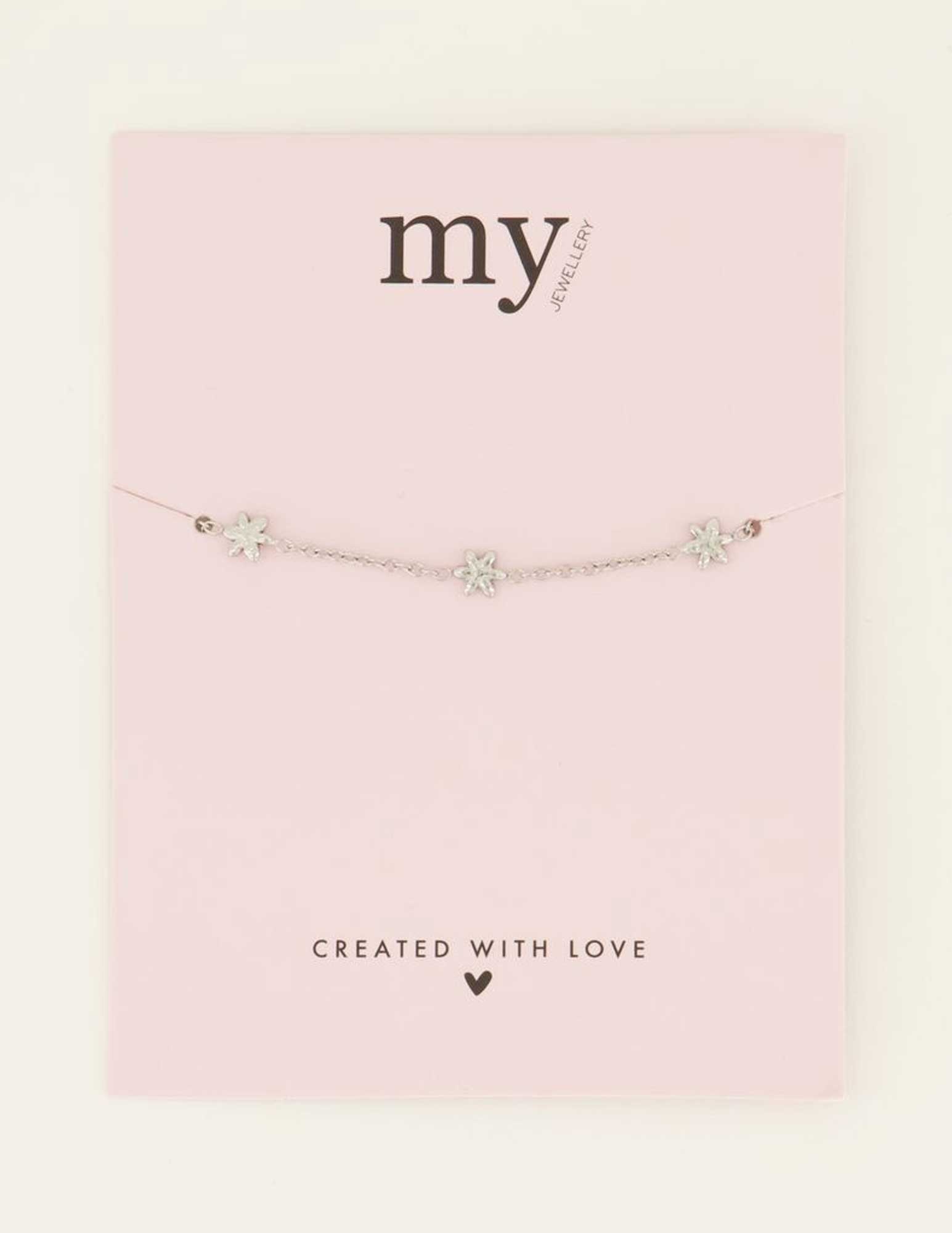 My Jewellery Armband met bloemen MJ07965 Zilver