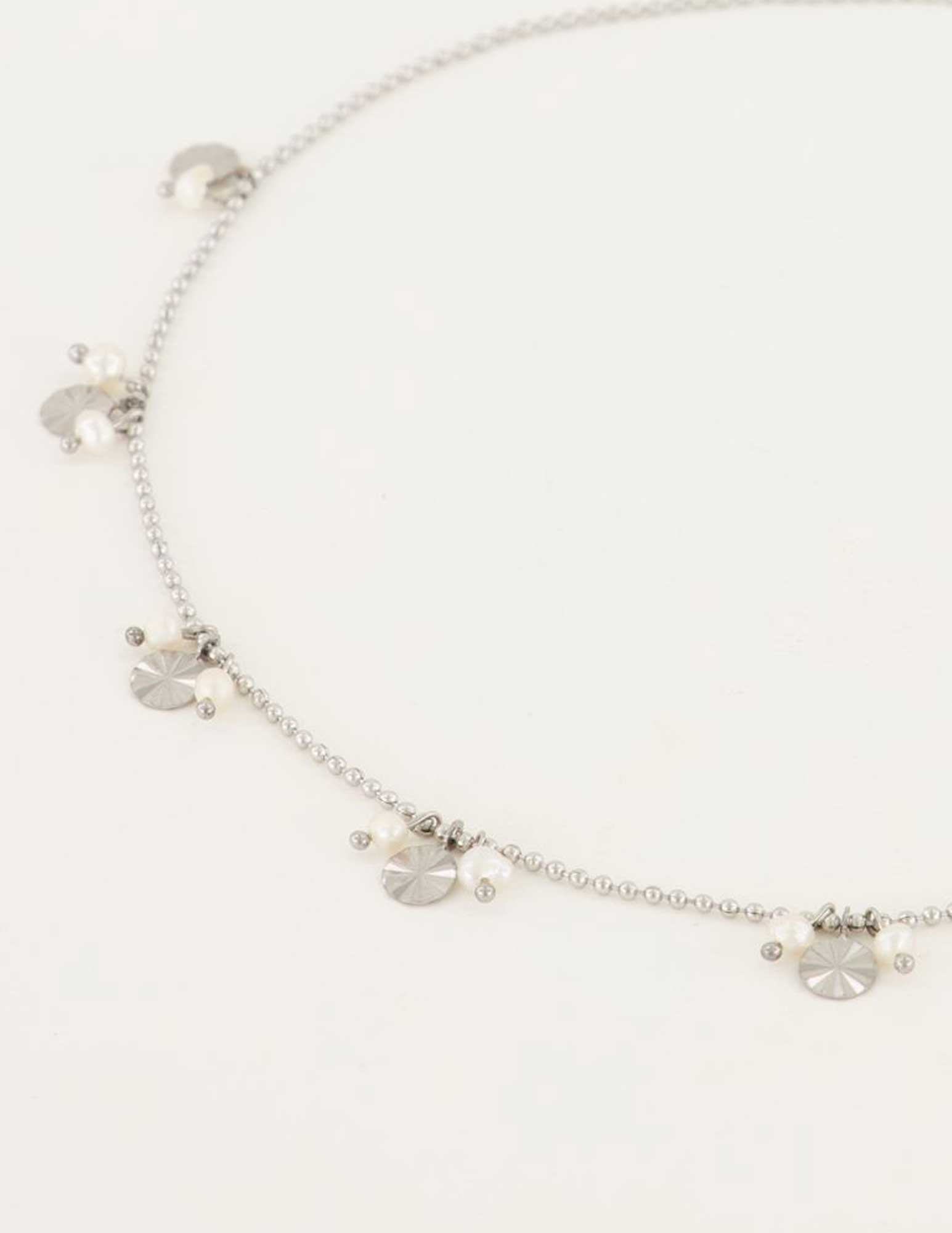 My Jewellery Ketting Shapes ketting met parels MJ05864 Zilver