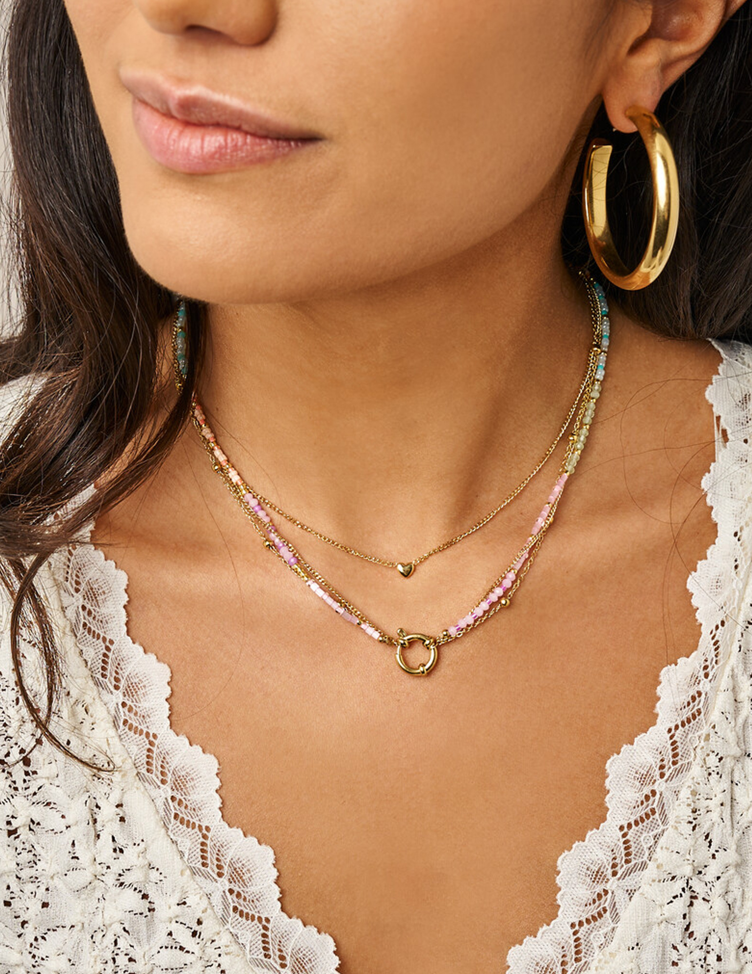 My Jewellery Botanical ketting met fijn hartje MJ15378 Goud