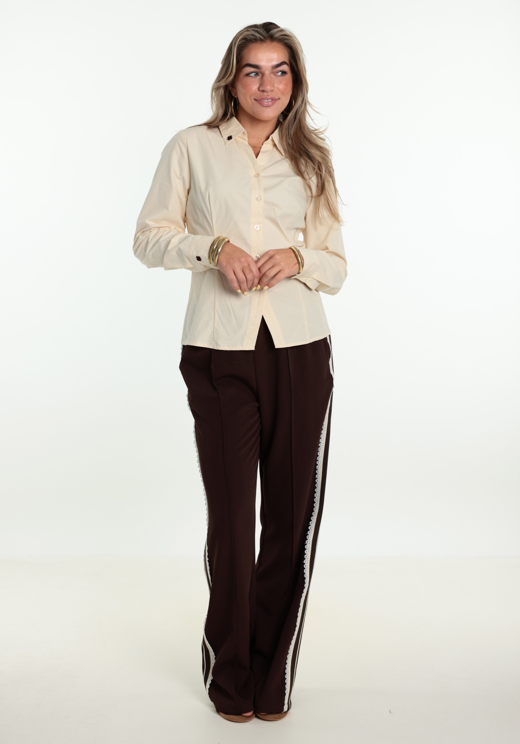 Colourful Rebel Broek Tibby tape WP118025 Bruin