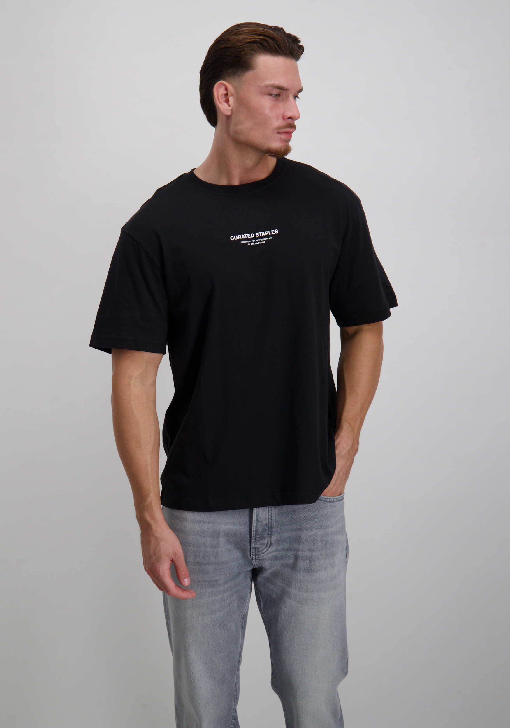 ONLY & SONS T-shirt Curated 22030925 Zwart