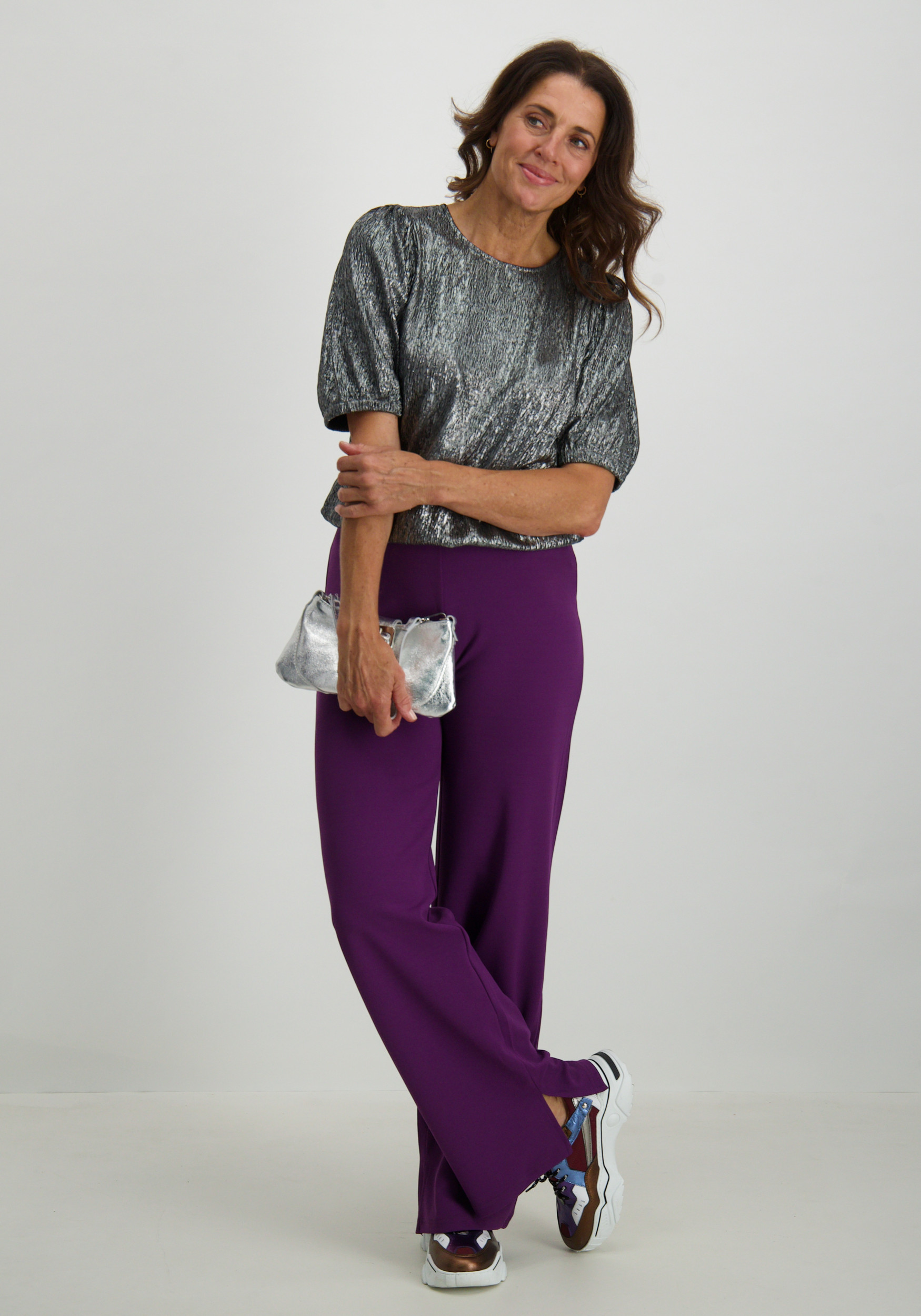 Tramontana Blouse Fancy Crinkle Q18-13-401 Zilver