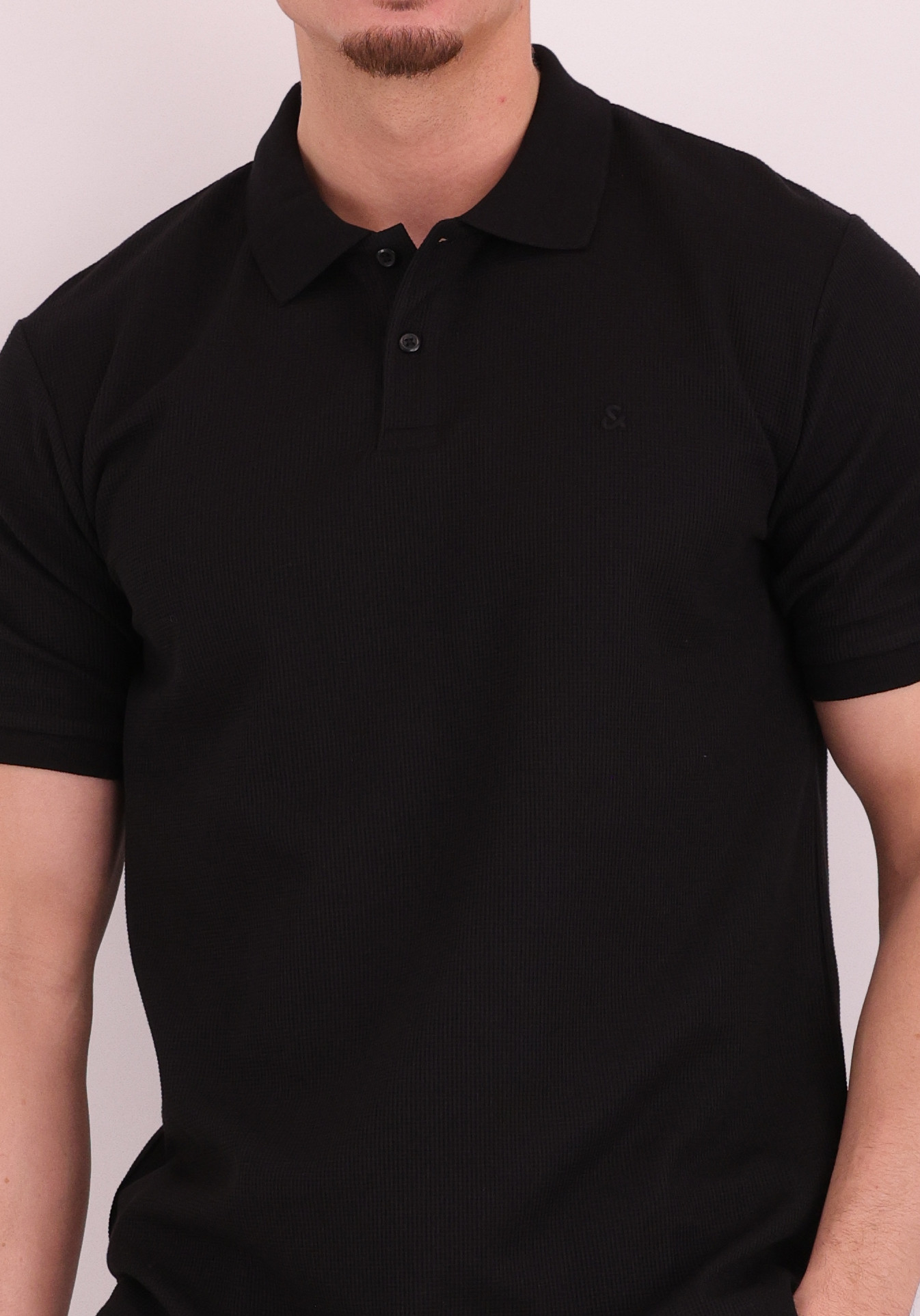 JACK & JONES Polo Austin 12268130 Zwart