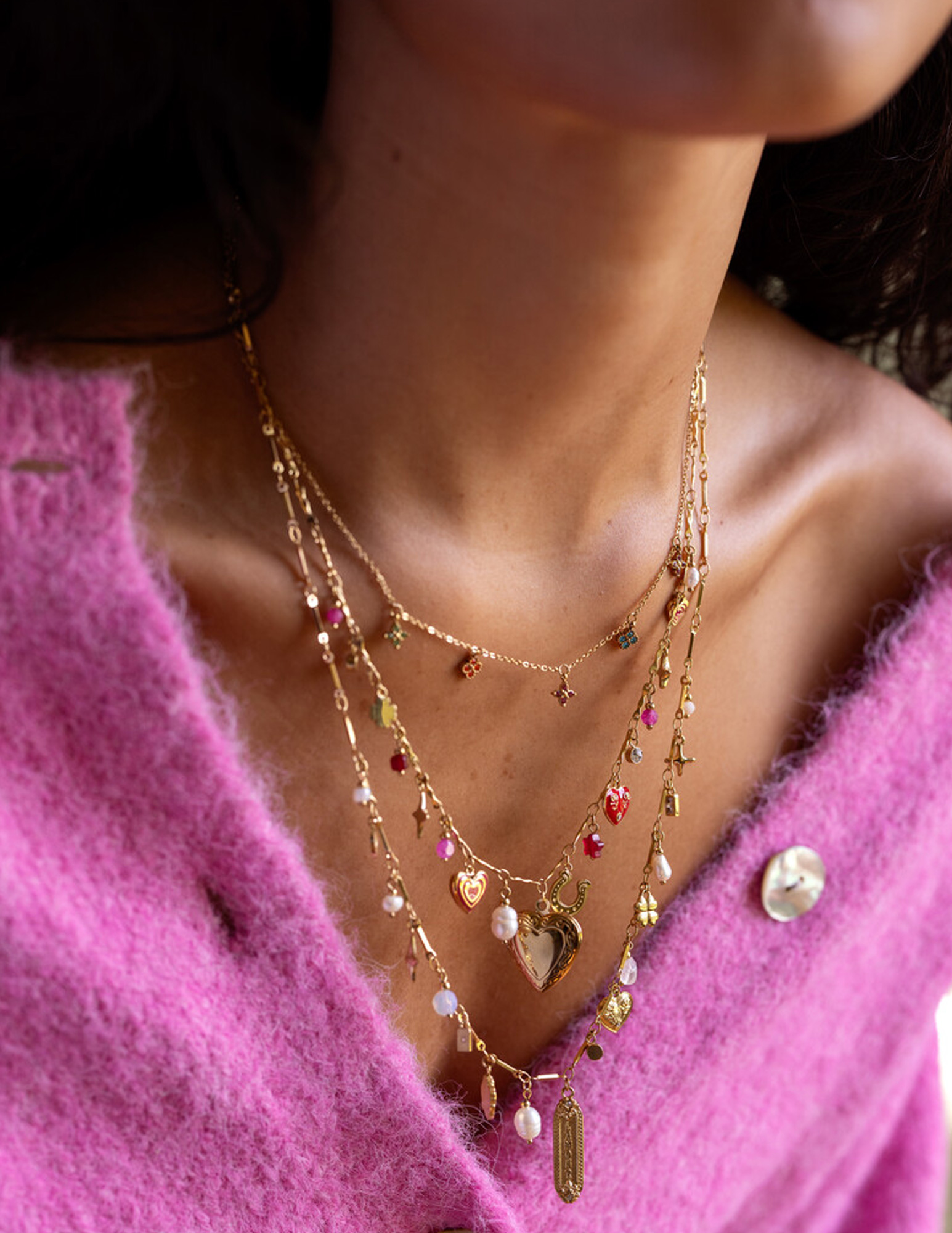 My Jewellery Mystic bedel ketting met hart MJ14274 Goud