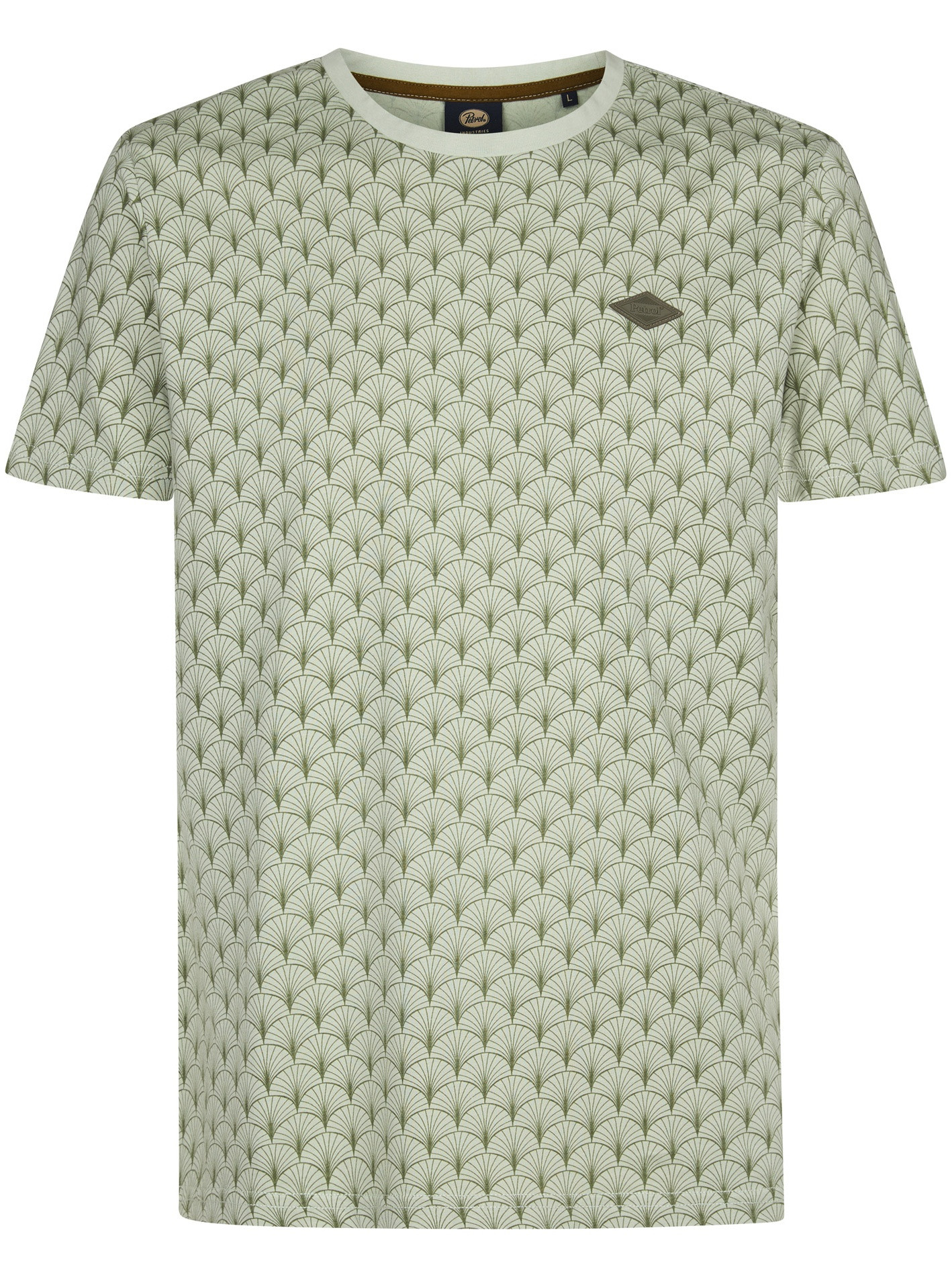 Petrol T-shirt all-over patroon M-1050-TSR158 Licht groen