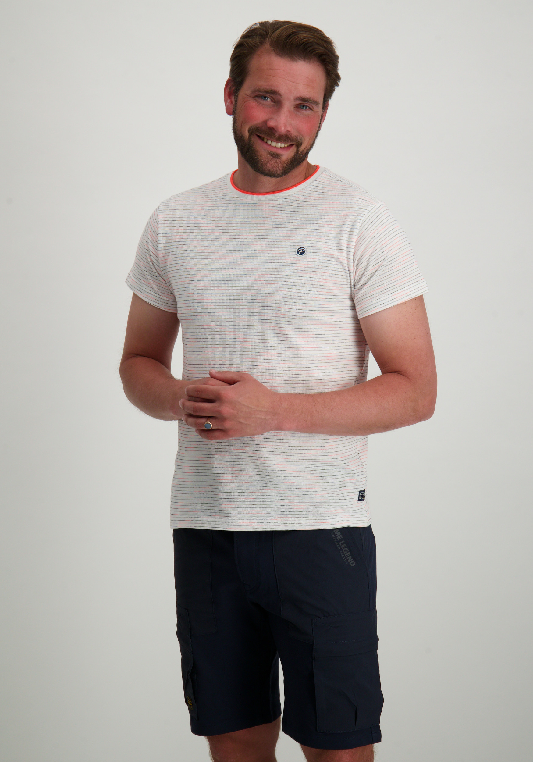 Petrol T-shirt M-1050-TSR635 Wit