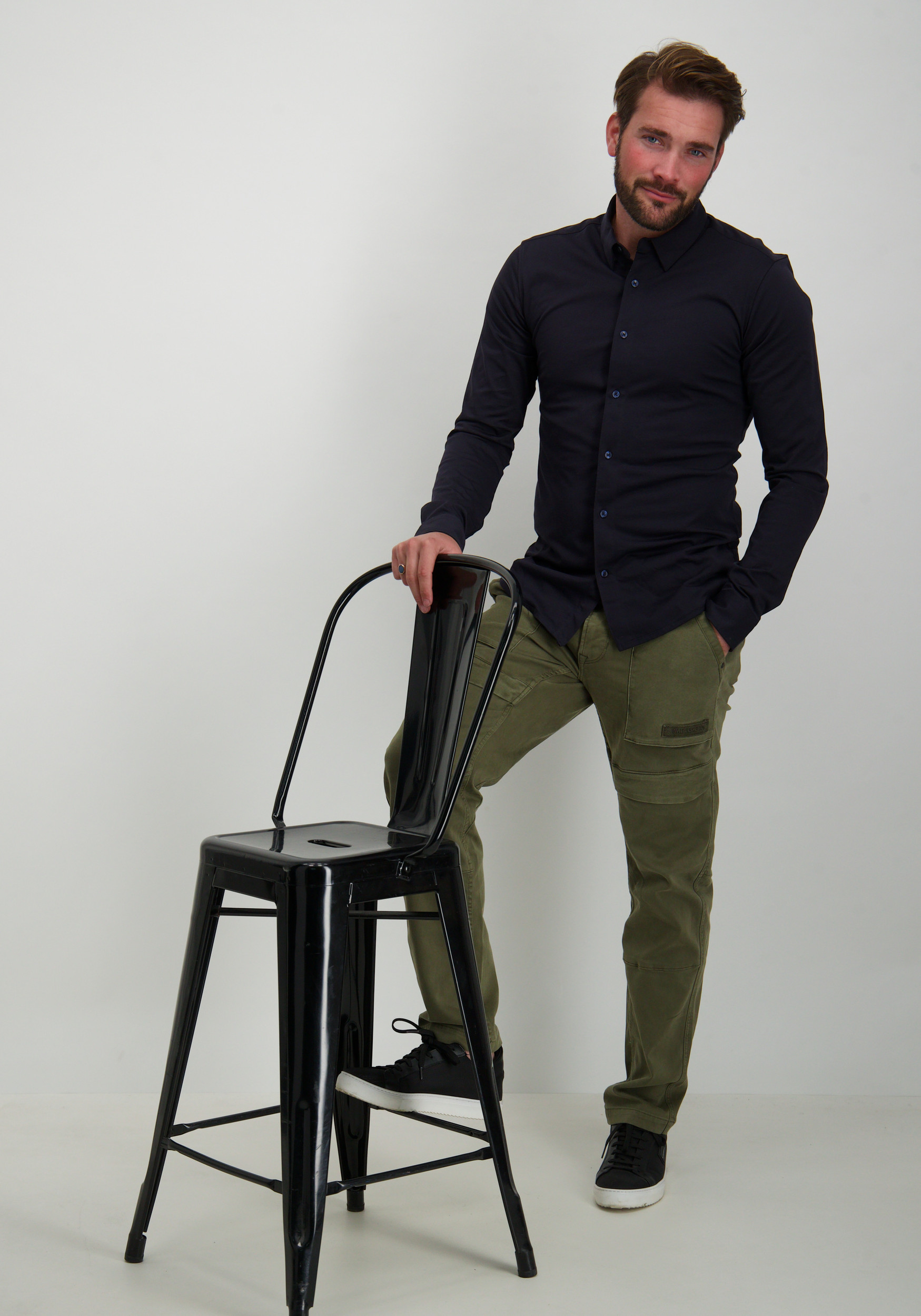 ONLY & SONS Overhemd stretch 22031023 Blauw