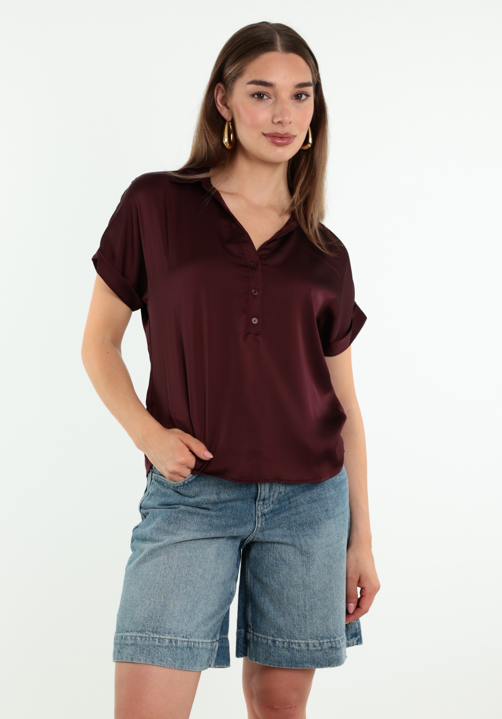 Vila Blouse Enna Ravenna 14107405 Bordeaux