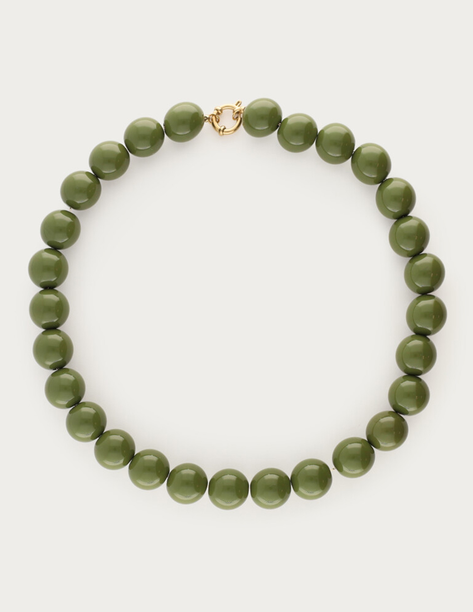 My Jewellery Kralen ketting MJ14424 Olijf Groen