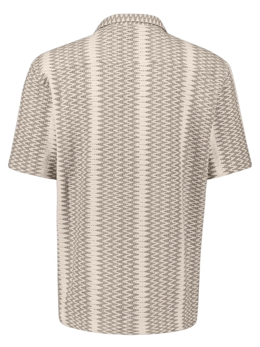 No Excess Overhemd met reliëf patroon 31490305 Beige