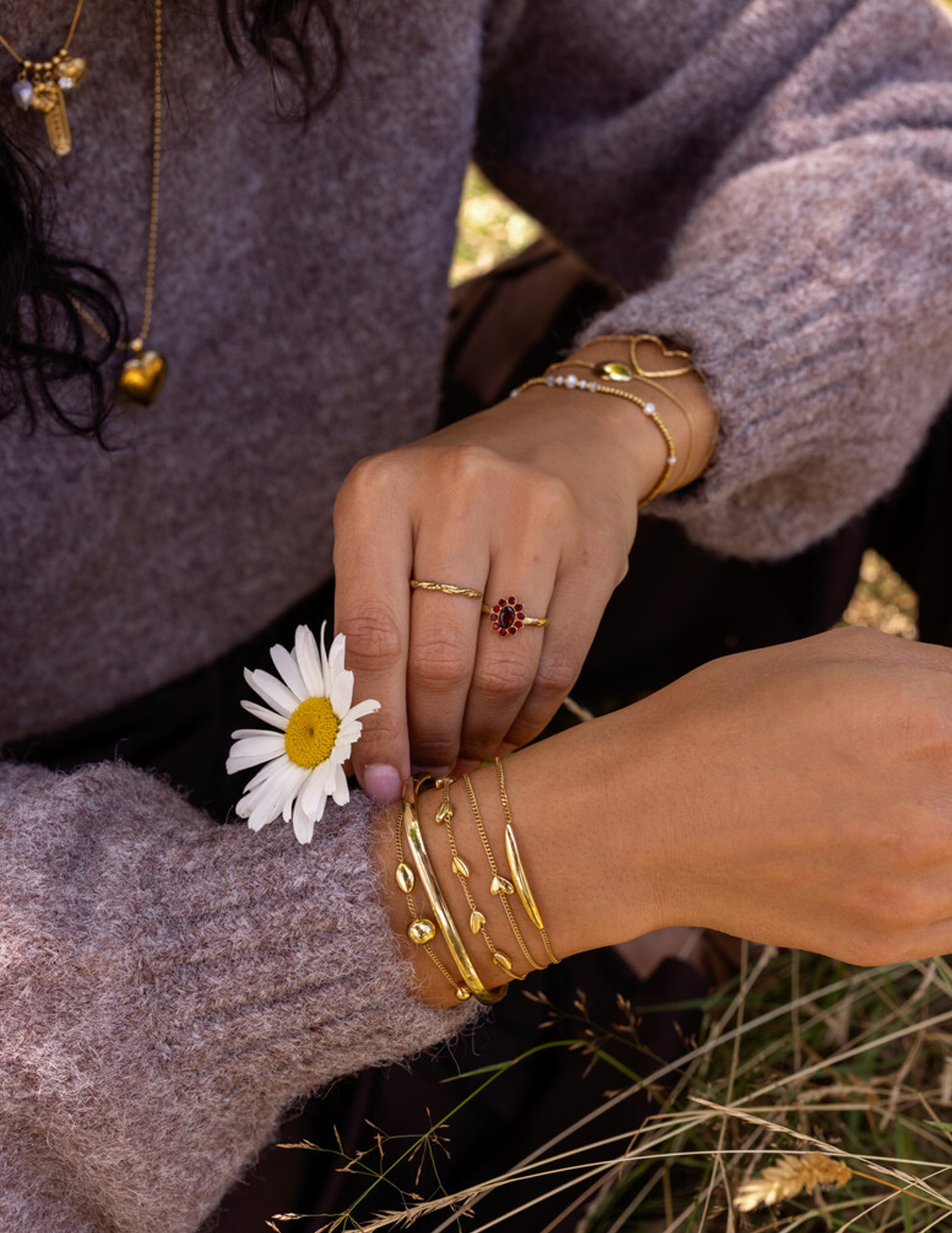 My Jewellery Mystic armband tulpen hart MJ14243 Goud