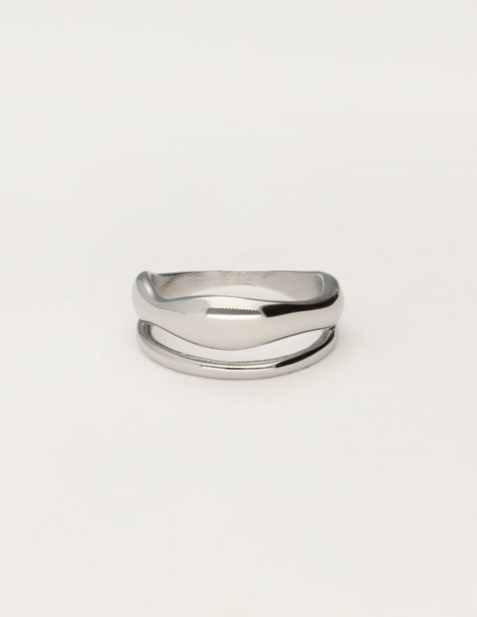 My Jewellery Bold dubbele ring met organische vorm MJ11537 Zilver