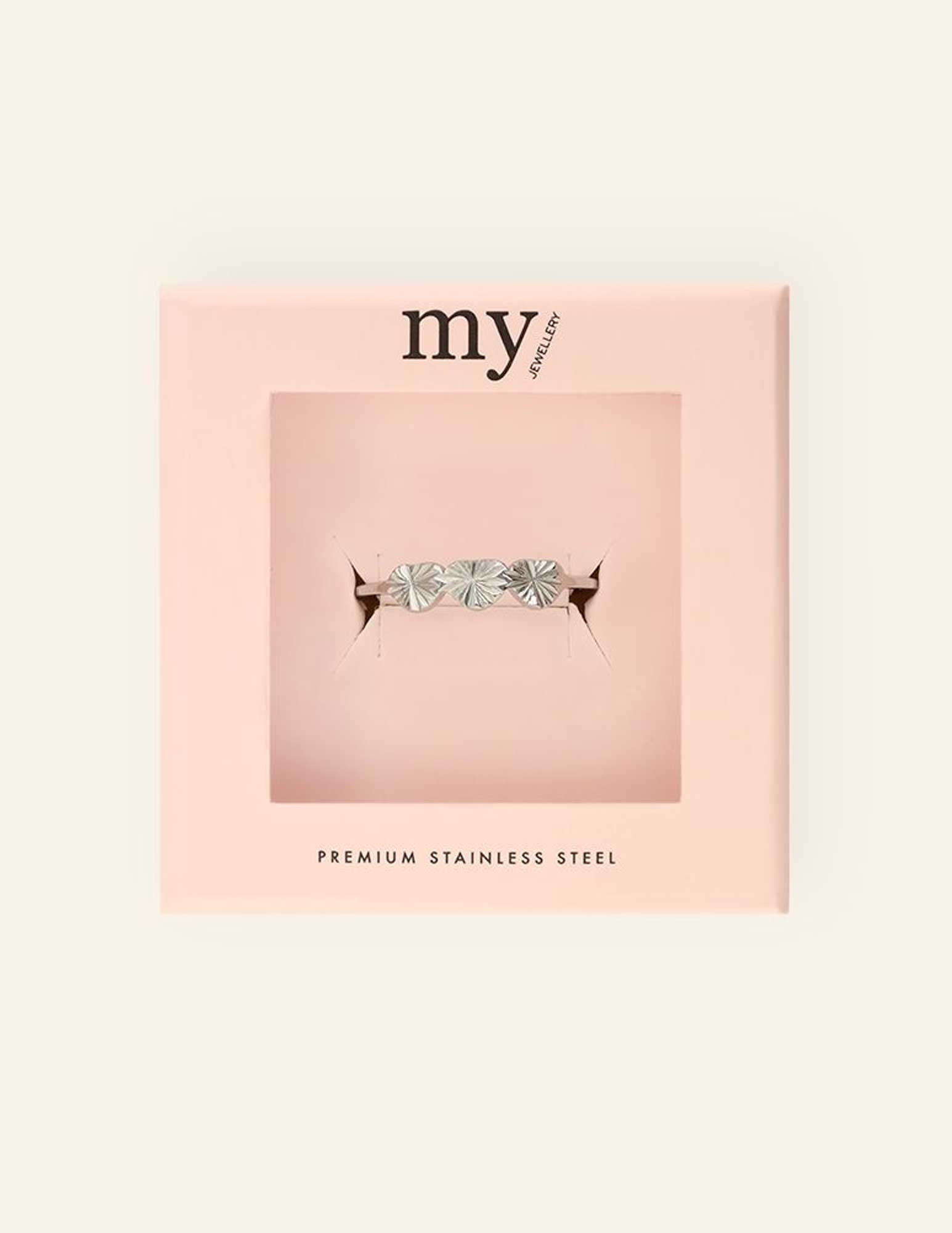 My Jewellery Ring met hartjes MJ08985 Zilver