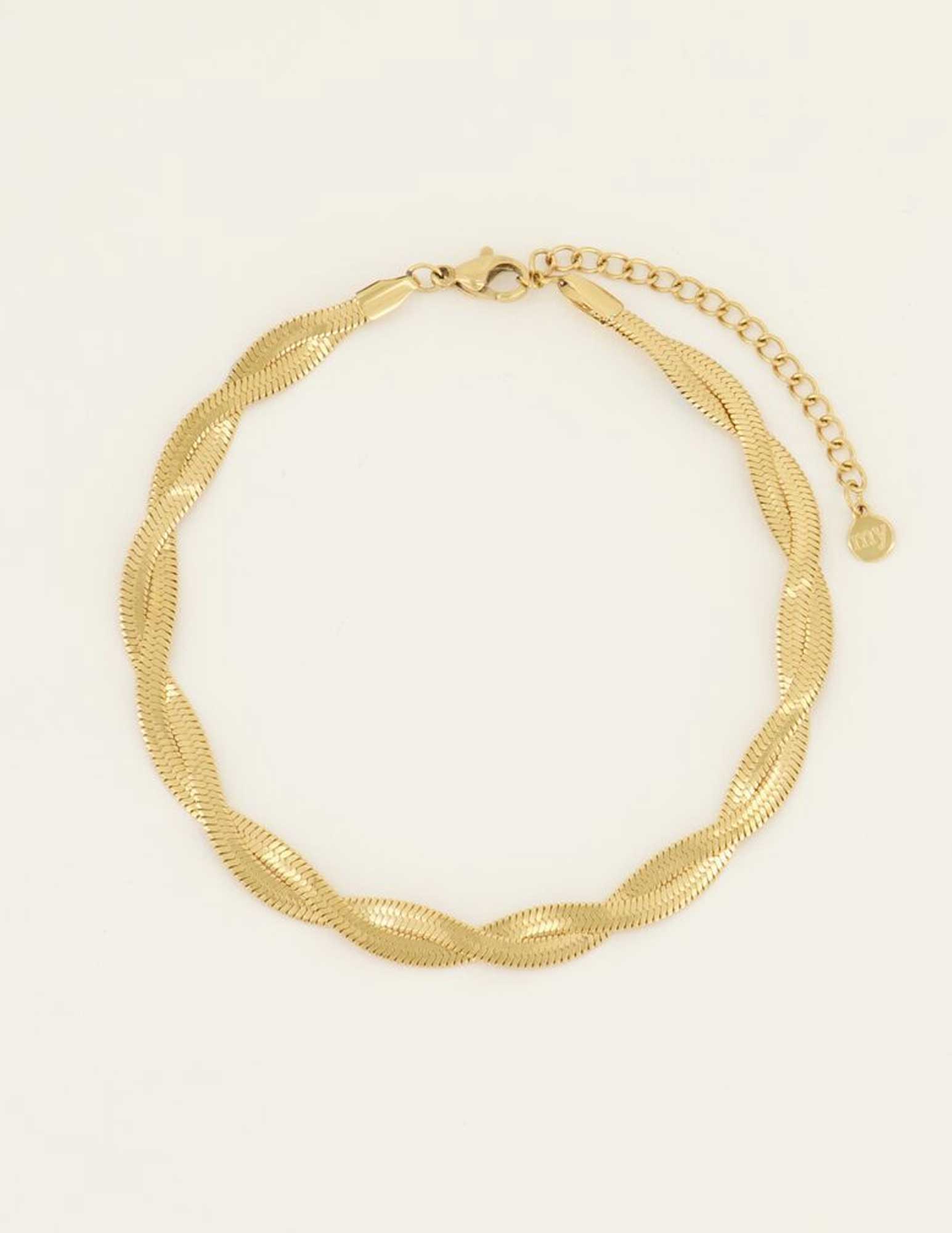 My Jewellery Enkelbandje gedraaide schakel MJ07811 Goud