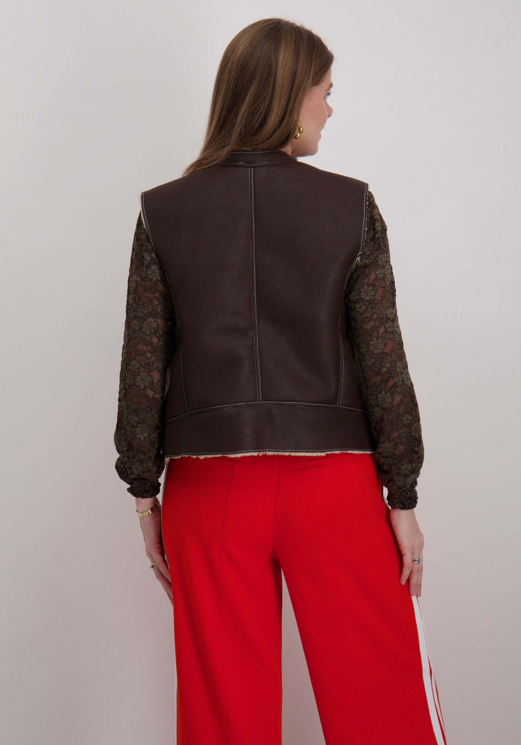 Geisha Gilet Lammy 55847-19 Donker bruin