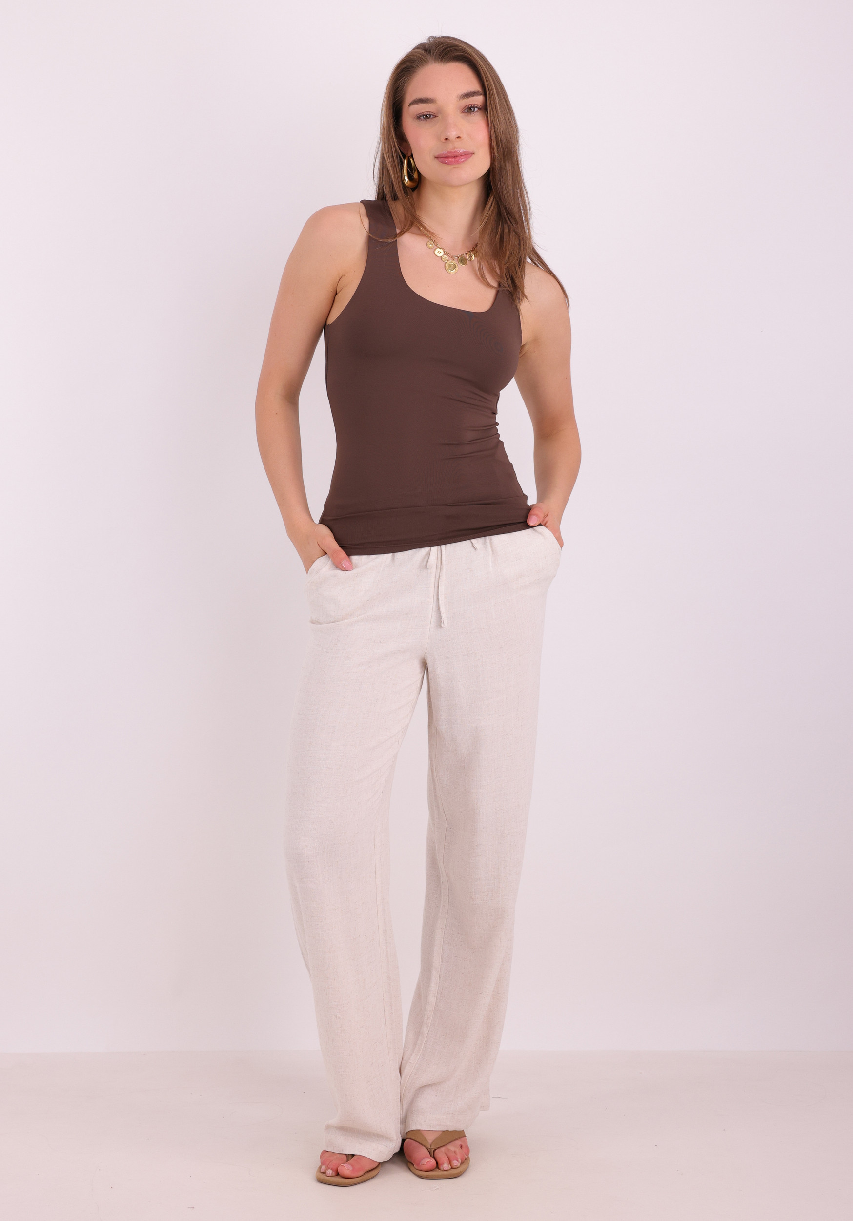 ONLY Top Lea reversible 15278090 Donker bruin
