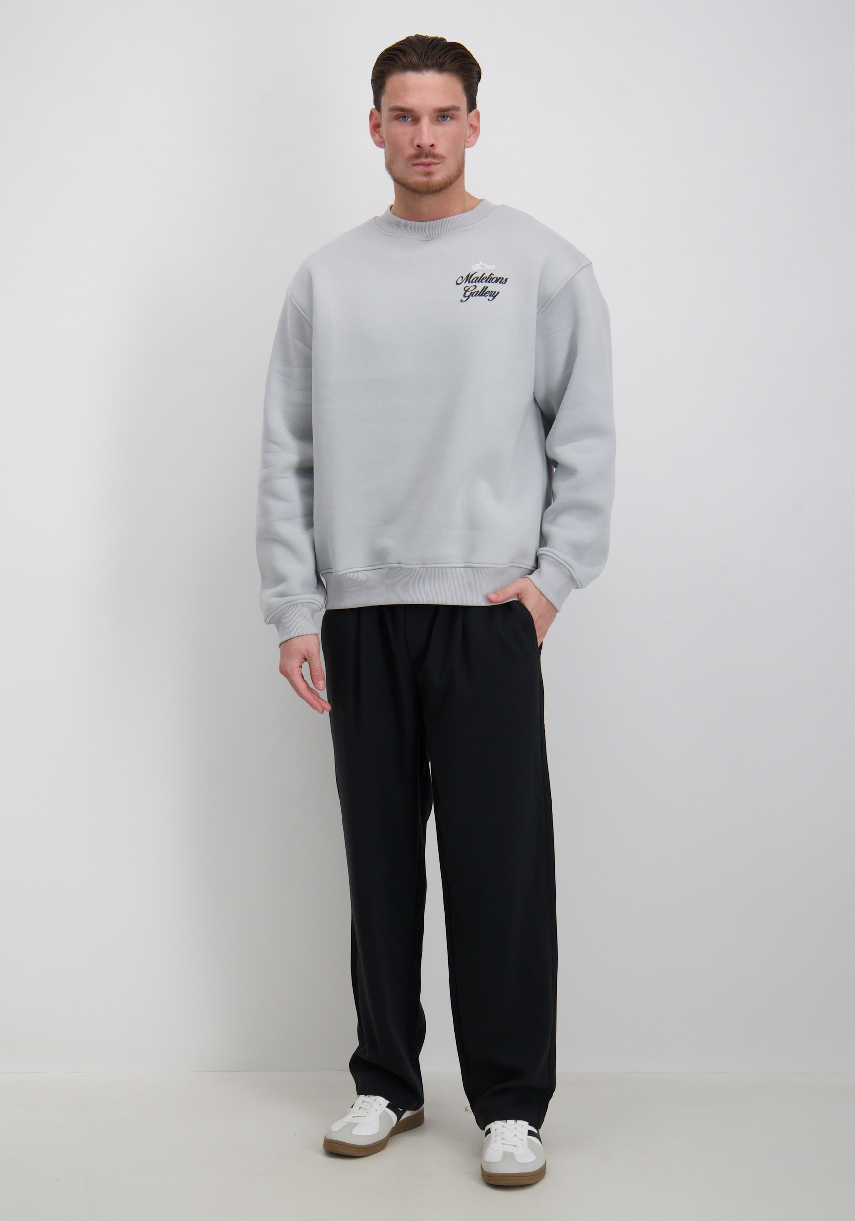 Malelions Sweater Gallery MM2-AW25-34 Licht blauw