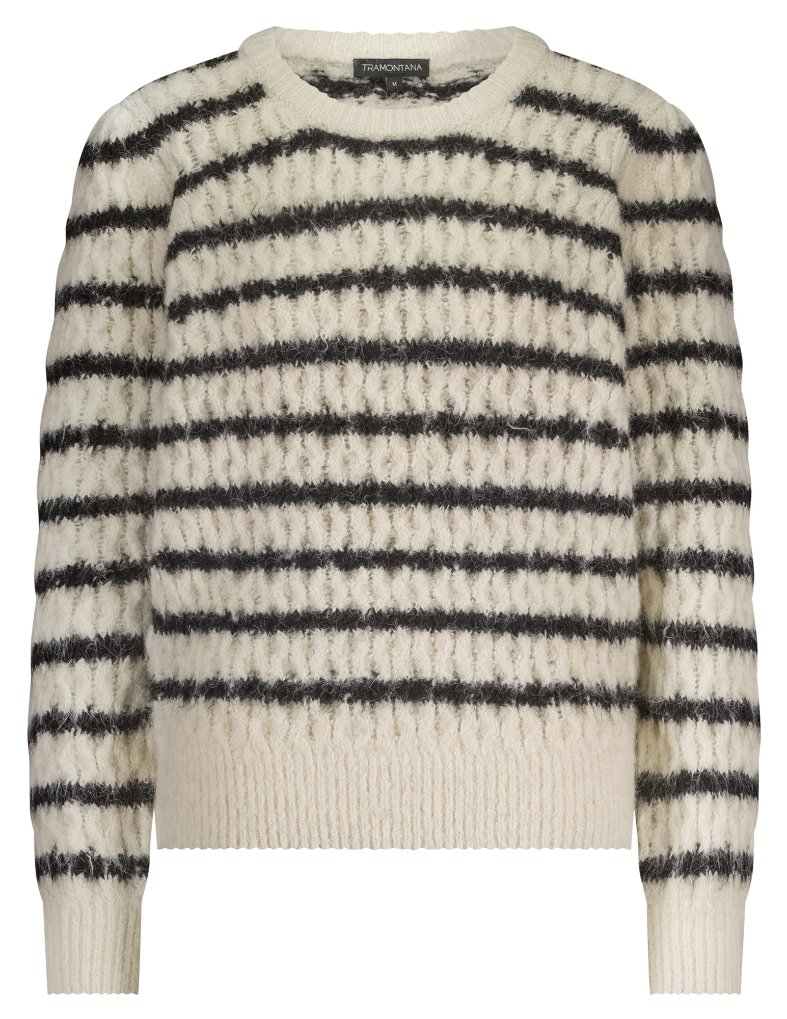Tramontana Trui Cable O01-18-601 Zwart/Wit
