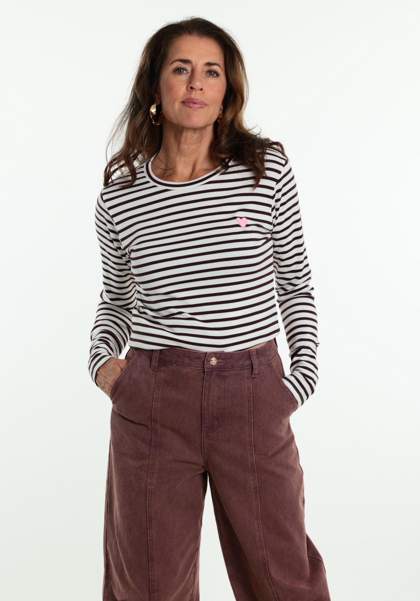Kaffe Clothing T-shirt Liddy 10502821 Donker bruin