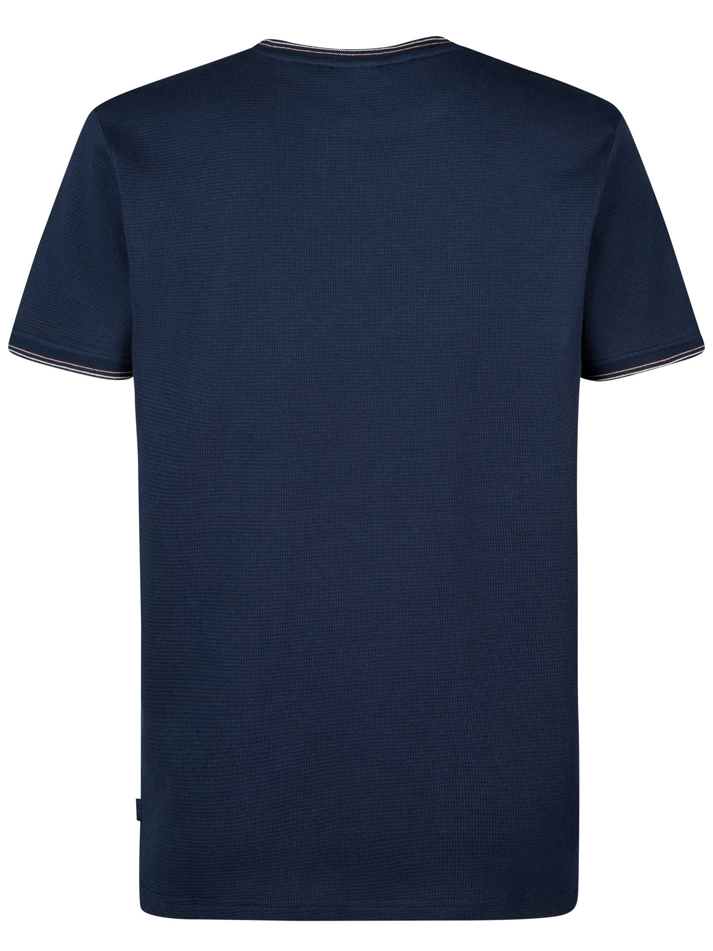 Petrol T-shirt reliëf M-1050-TSR642 Donker blauw