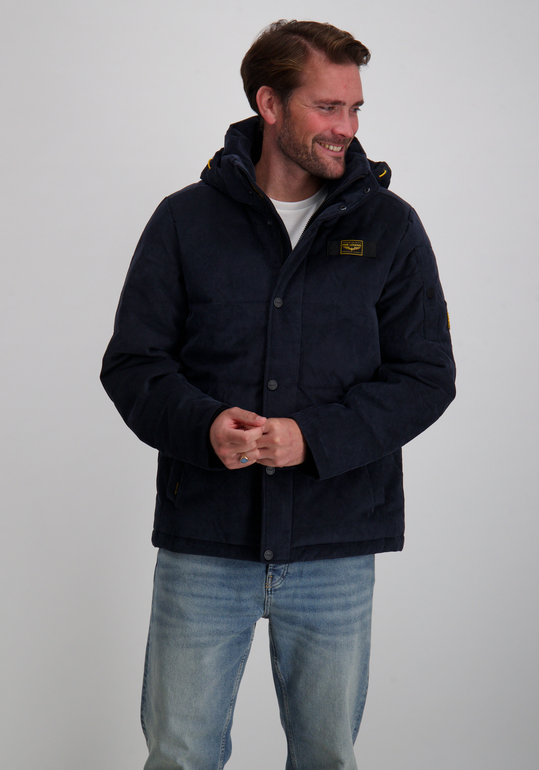 PME Legend Winterjas Globbler PJA2508104 Donker blauw