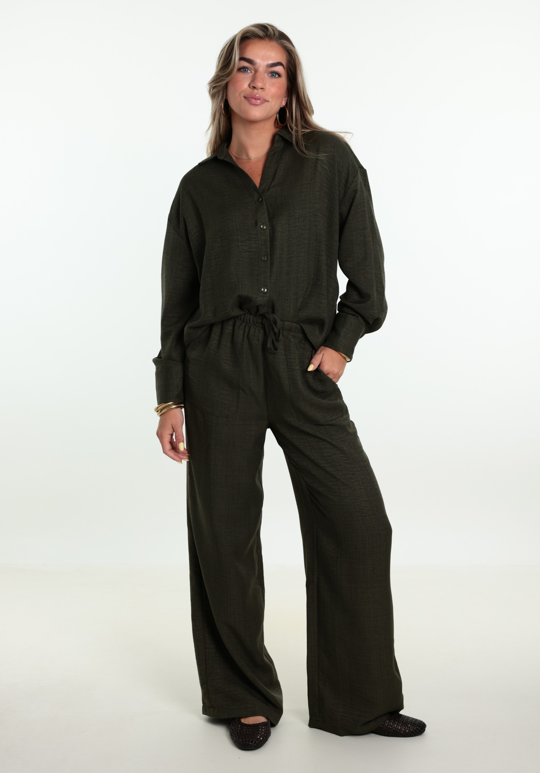 VERO MODA Blouse Melaney queeny 10316389 Donker groen