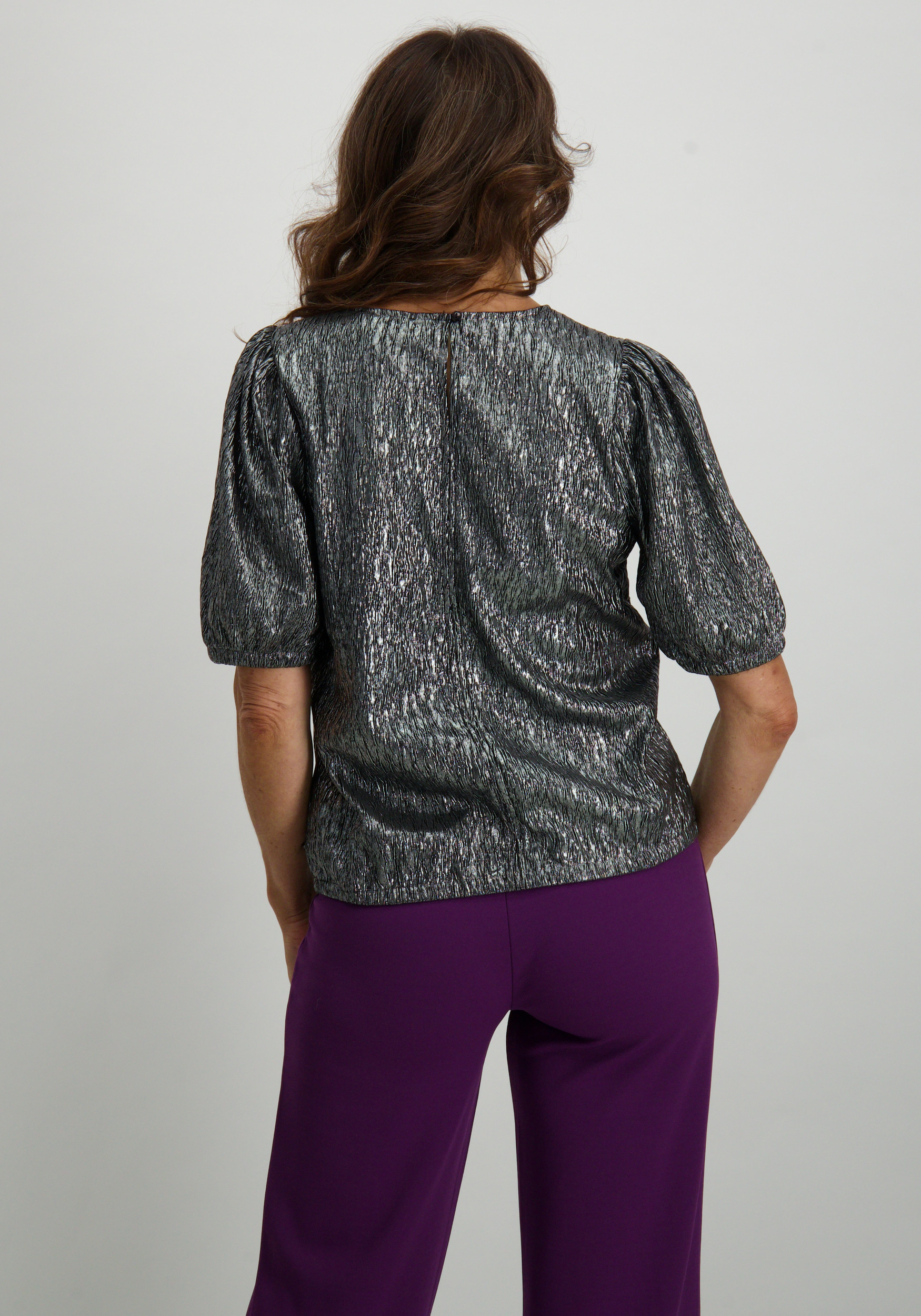 Tramontana Blouse Fancy Crinkle Q18-13-401 Zilver