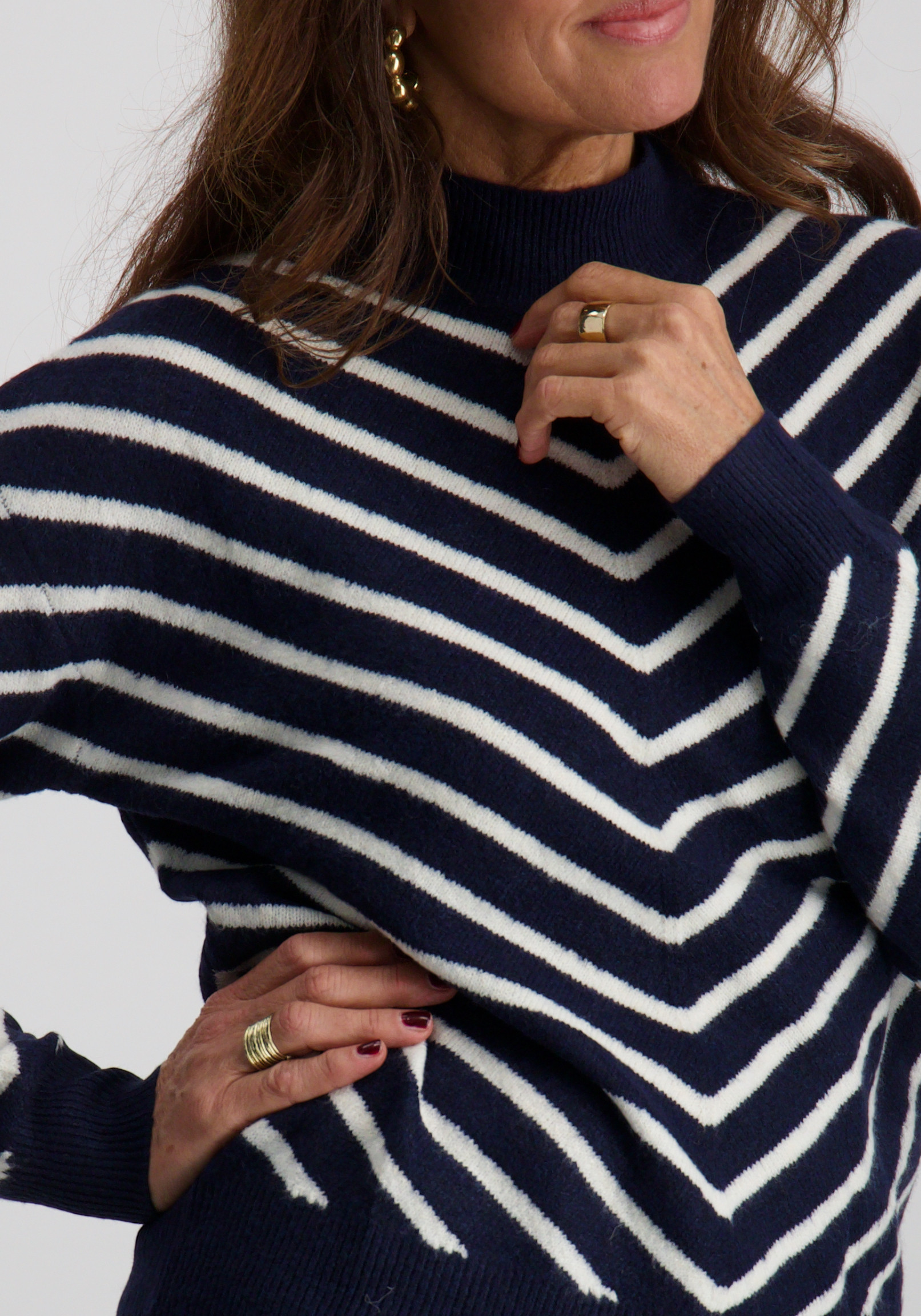 Geisha Trui gestreept 54504-10 Marine