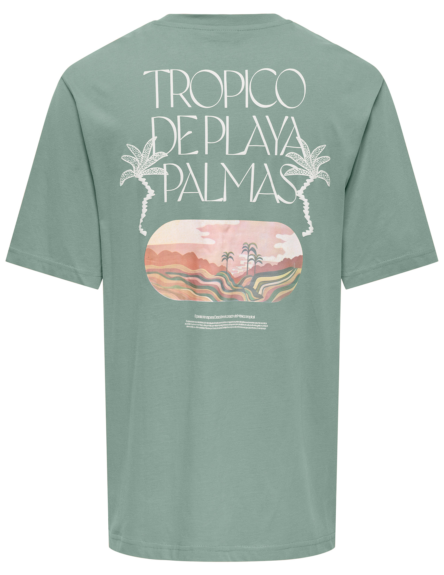 ONLY & SONS T-shirt Malik Tropico 22037482 Midden groen
