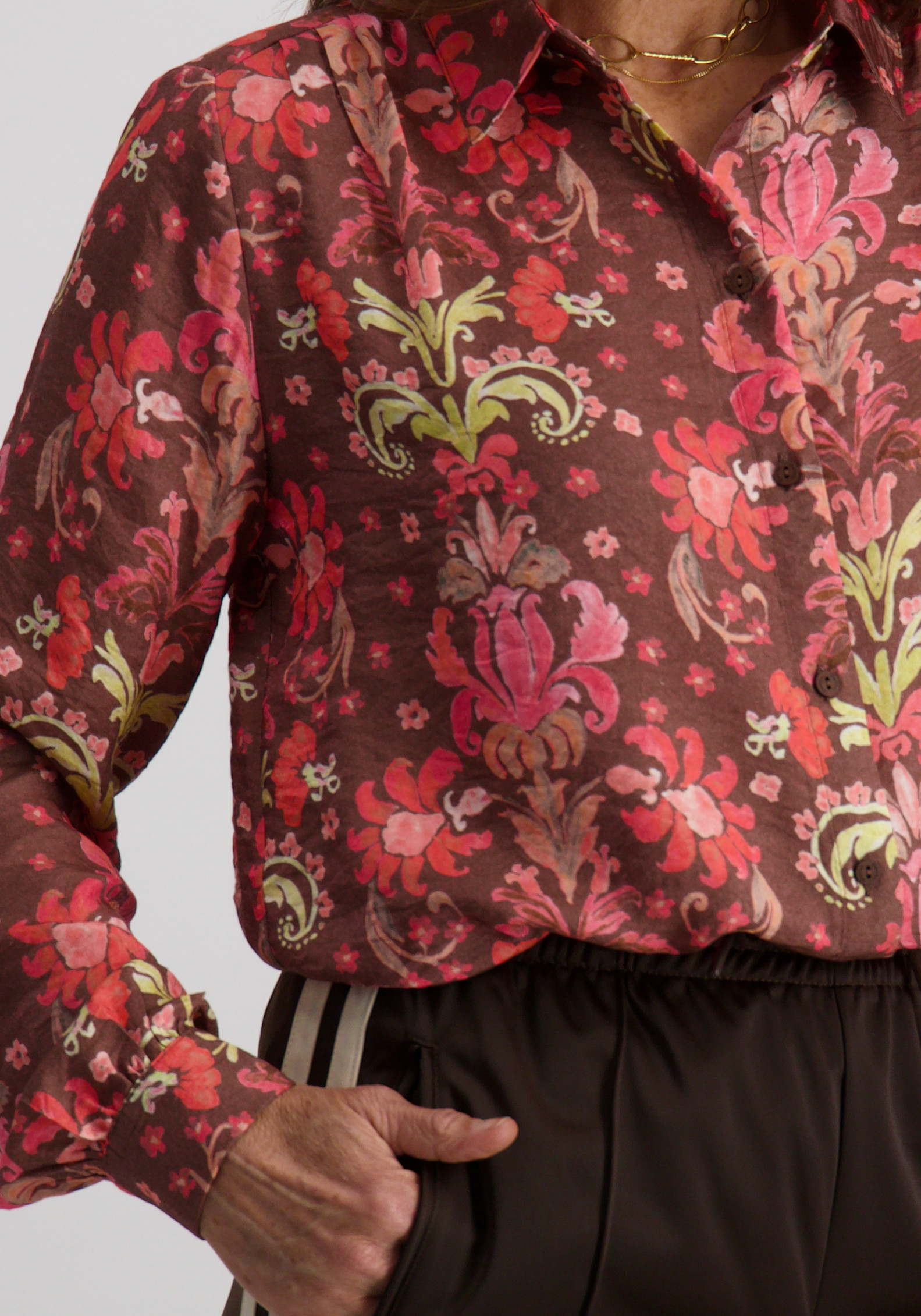 Geisha Blouse 53938-20 Donker bruin