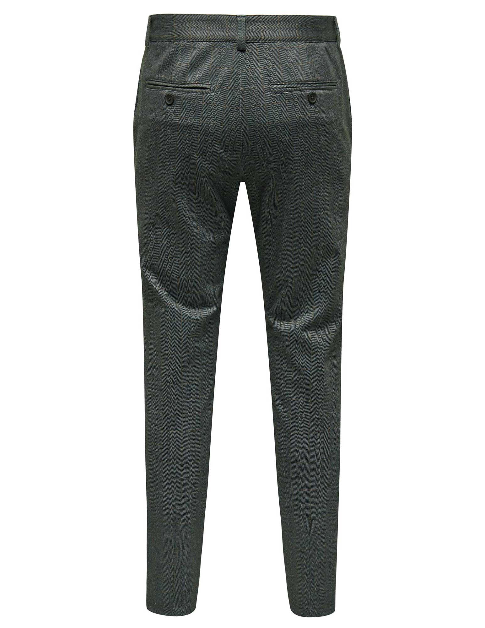 ONLY & SONS Mark pants herringbone 22026836 Antraciet