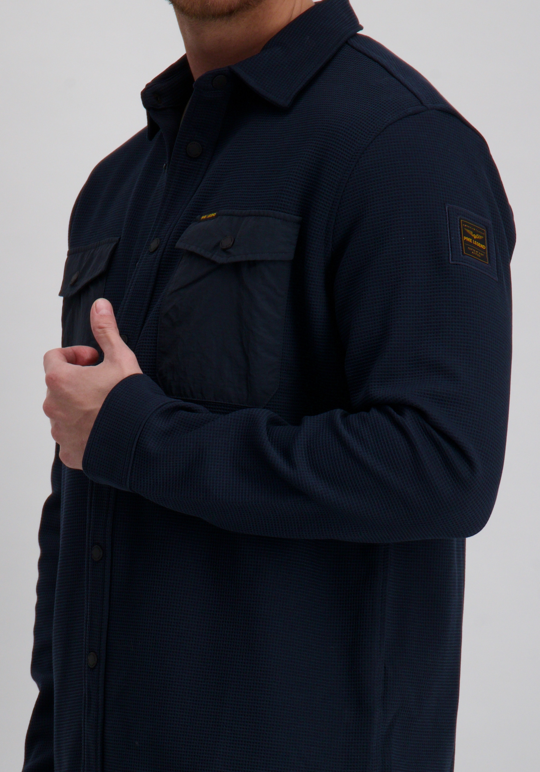 PME Legend Overshirt PSI2511246 Donker blauw