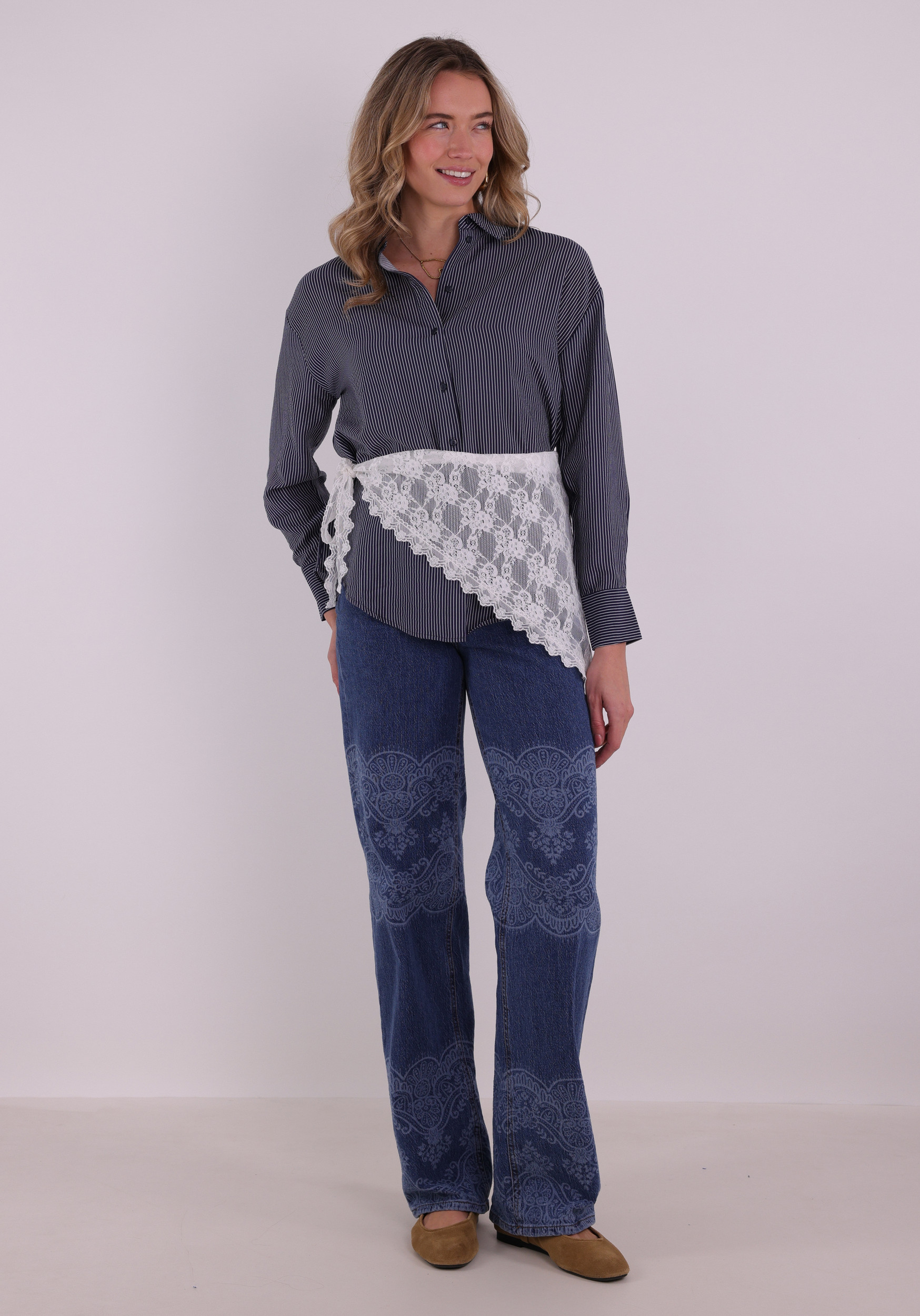 Jacqueline de jonge Blouse Barlie 15361064 Donker blauw