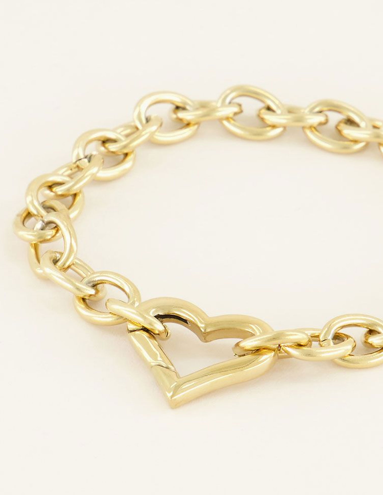 My Jewellery Schakelarmband met hart MJ04069 Goud