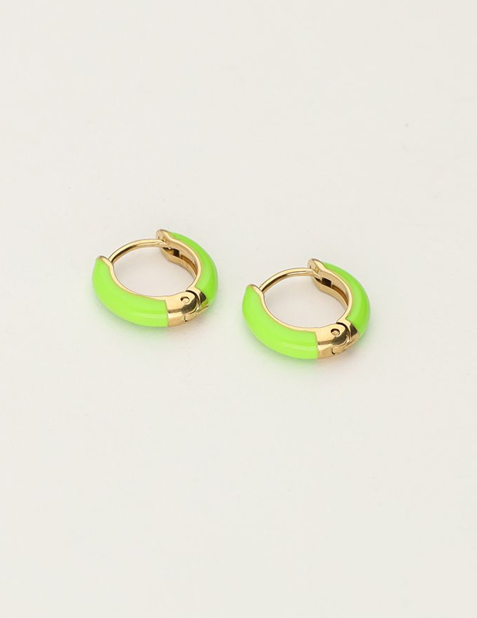 My Jewellery Oorbellen groen MJ08357 Goud