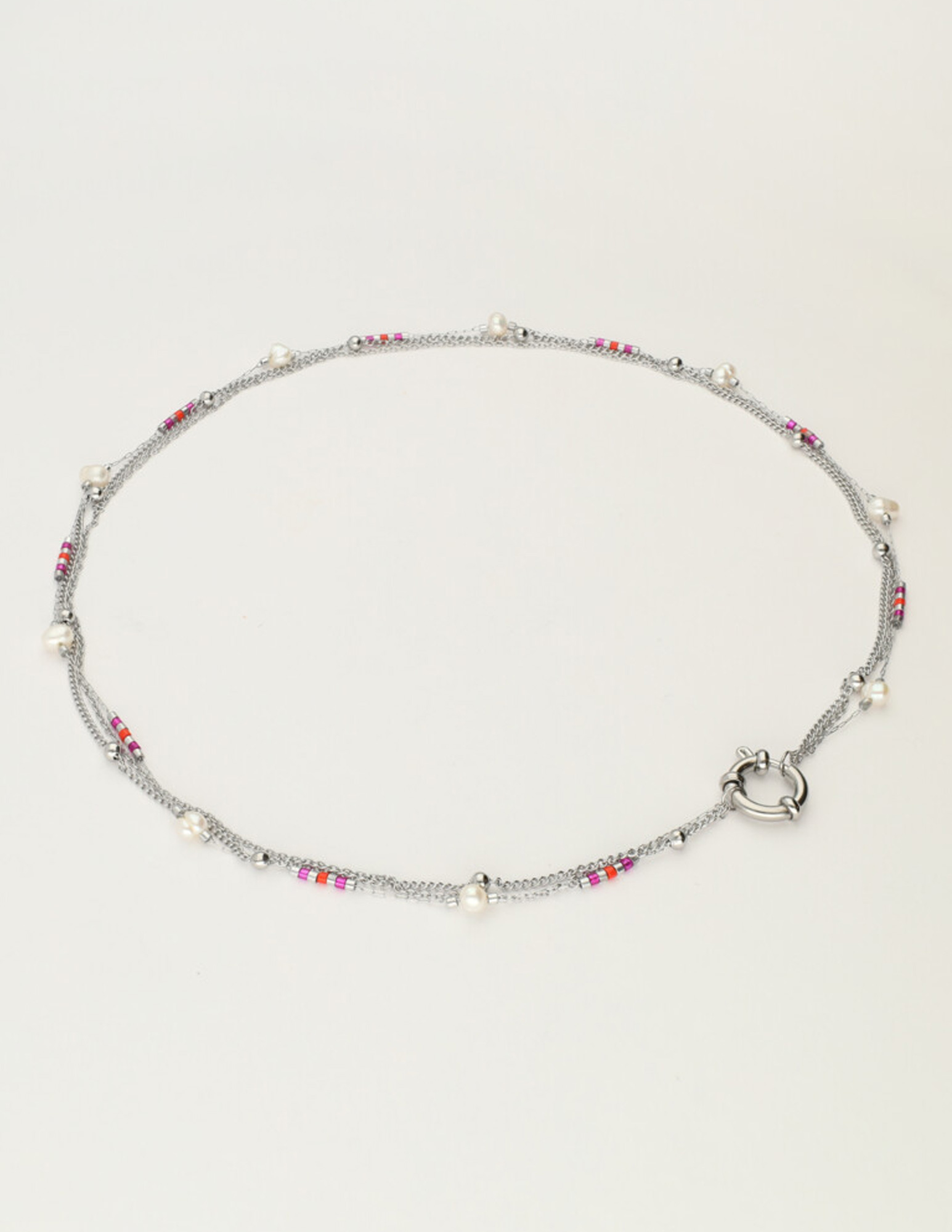 My Jewellery Sunrocks ketting met parels MJ12202 Zilver