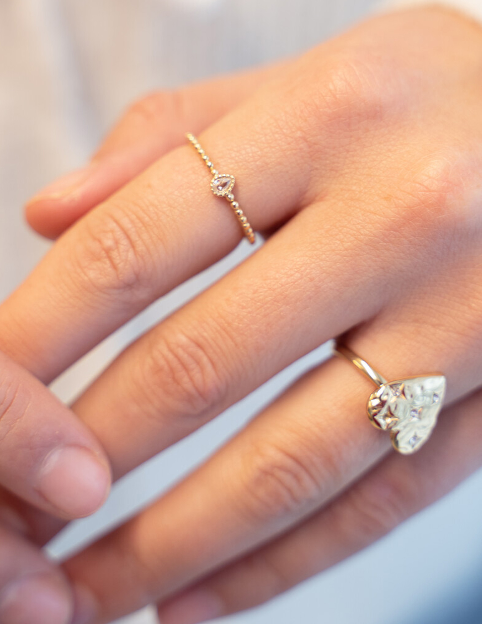 My Jewellery Starry ring met strass steen MJ12021 Goud