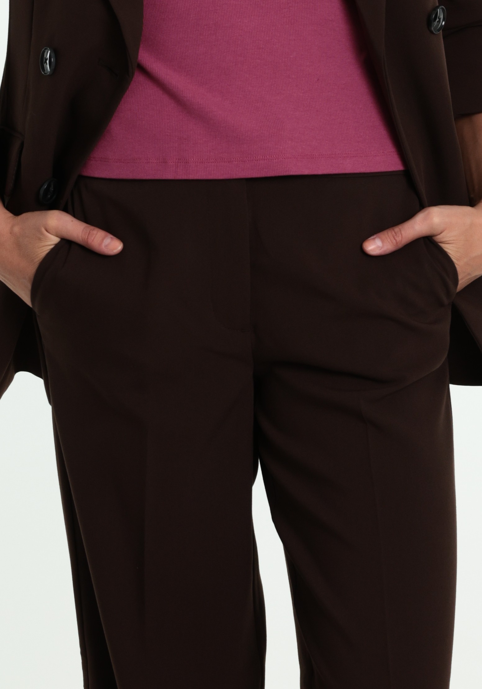 VERO MODA Broek Magnolia 10348710 Donker bruin