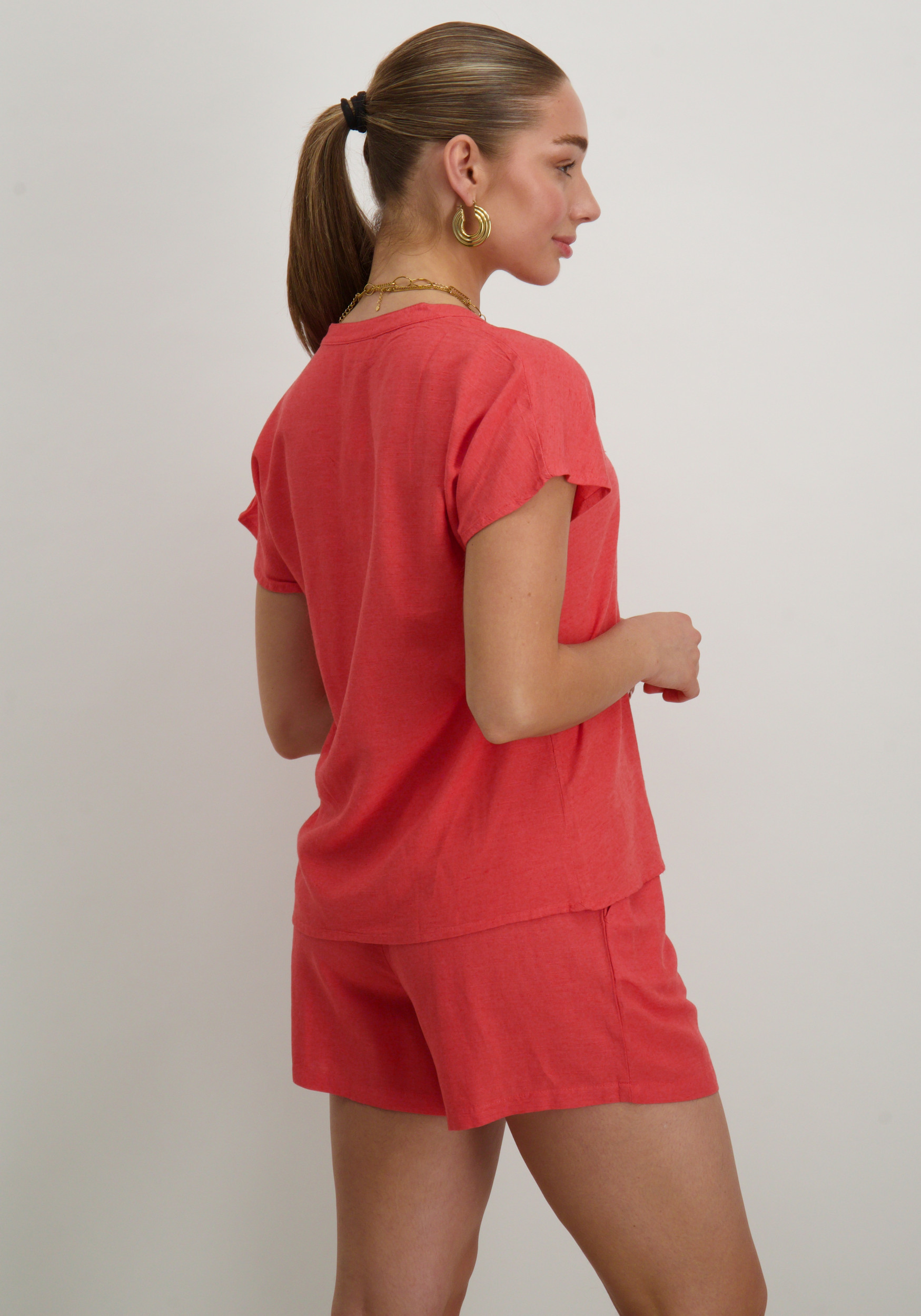 Jacqueline de jonge Blouse Caya lion 15346547 Zalm