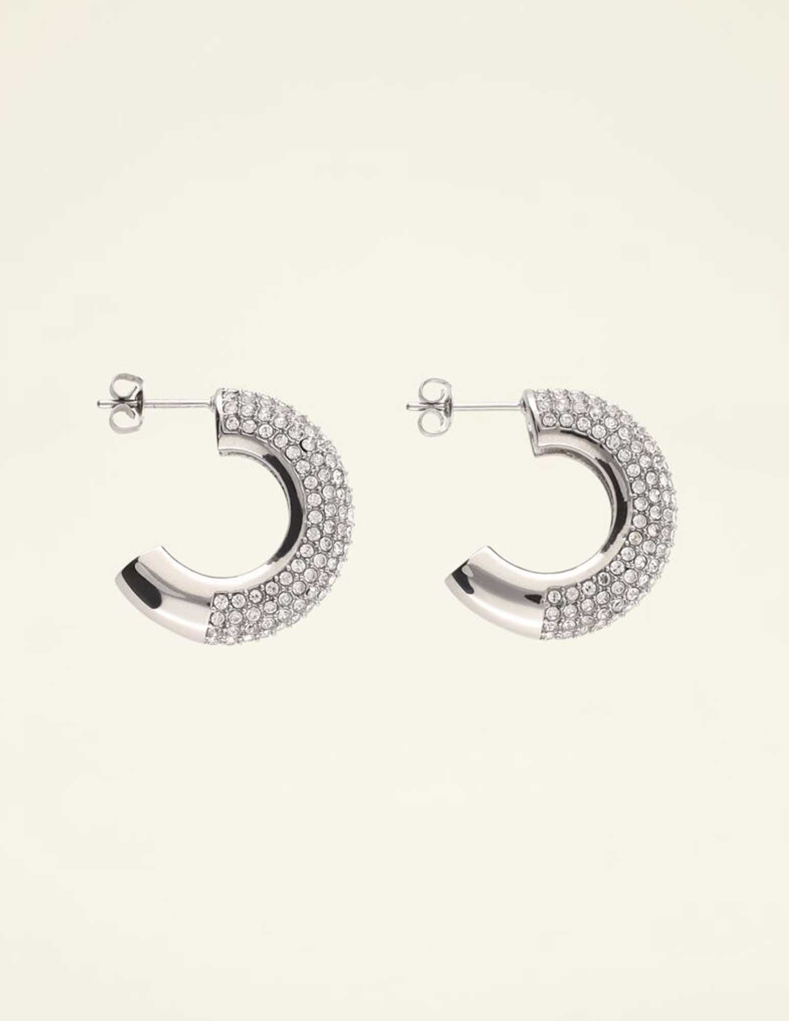 My Jewellery Oorbellen met strass MJ08467 Zilver