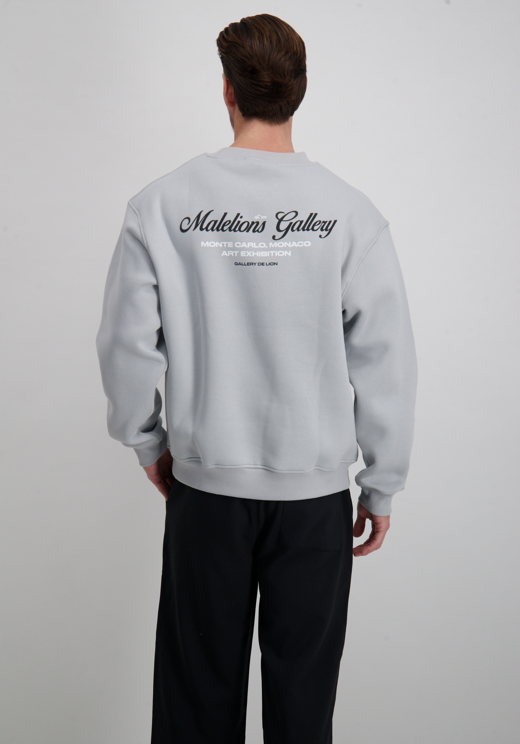 Malelions Sweater Gallery MM2-AW25-34 Licht blauw