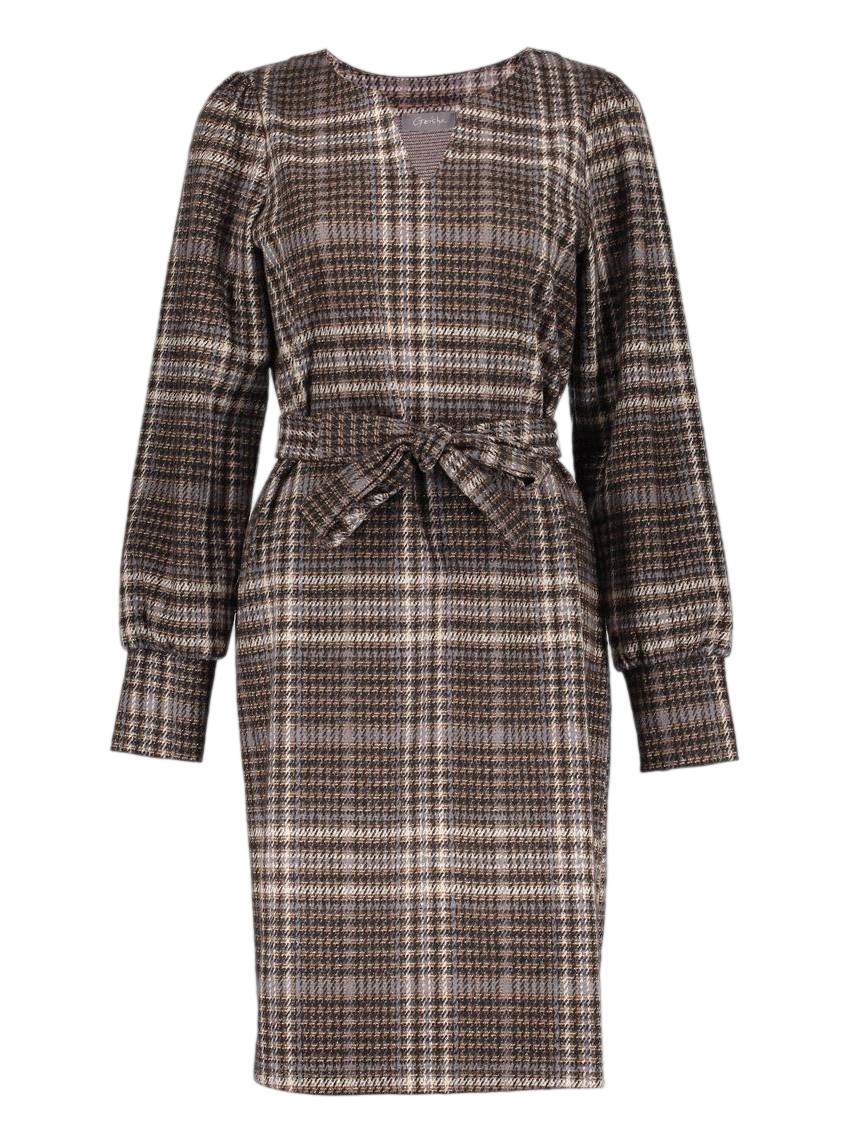 Geisha Jurk geruit 57577-20 Donker Grijs