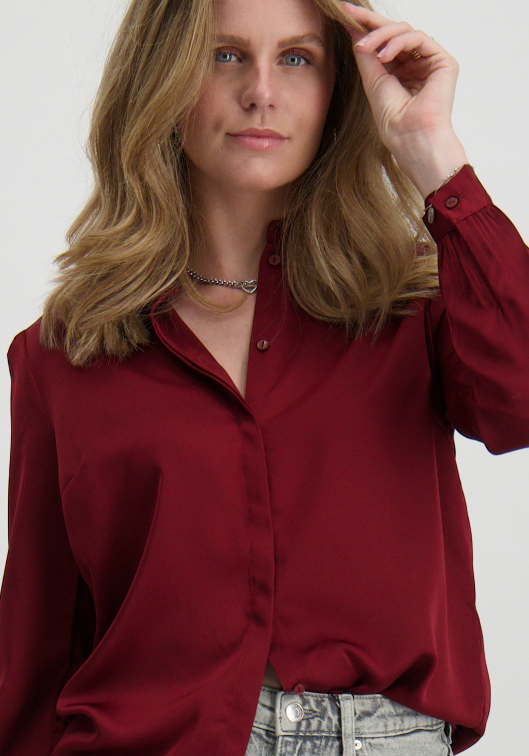 Vila Blouse Ellette Satin 14063320 Bordeaux