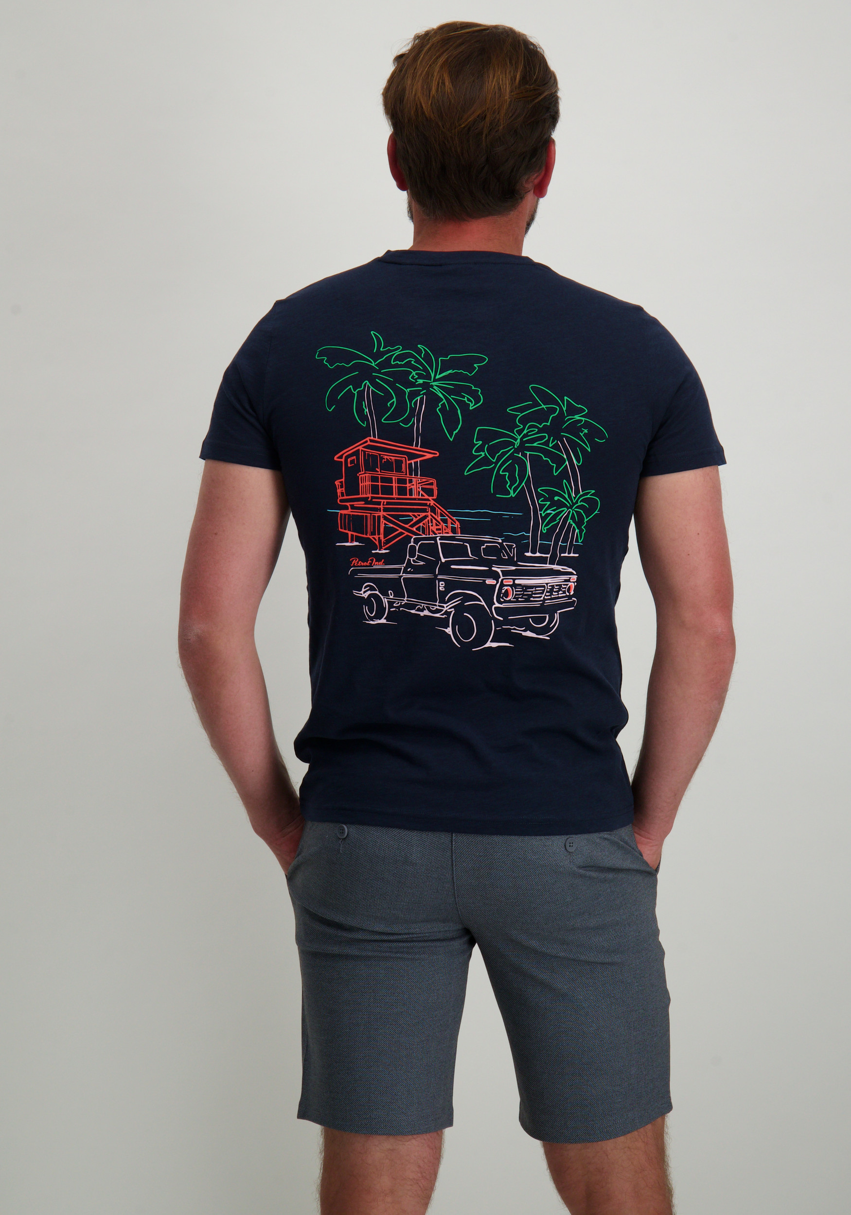 Petrol T-shirt M-1050-TSR647 Donker blauw