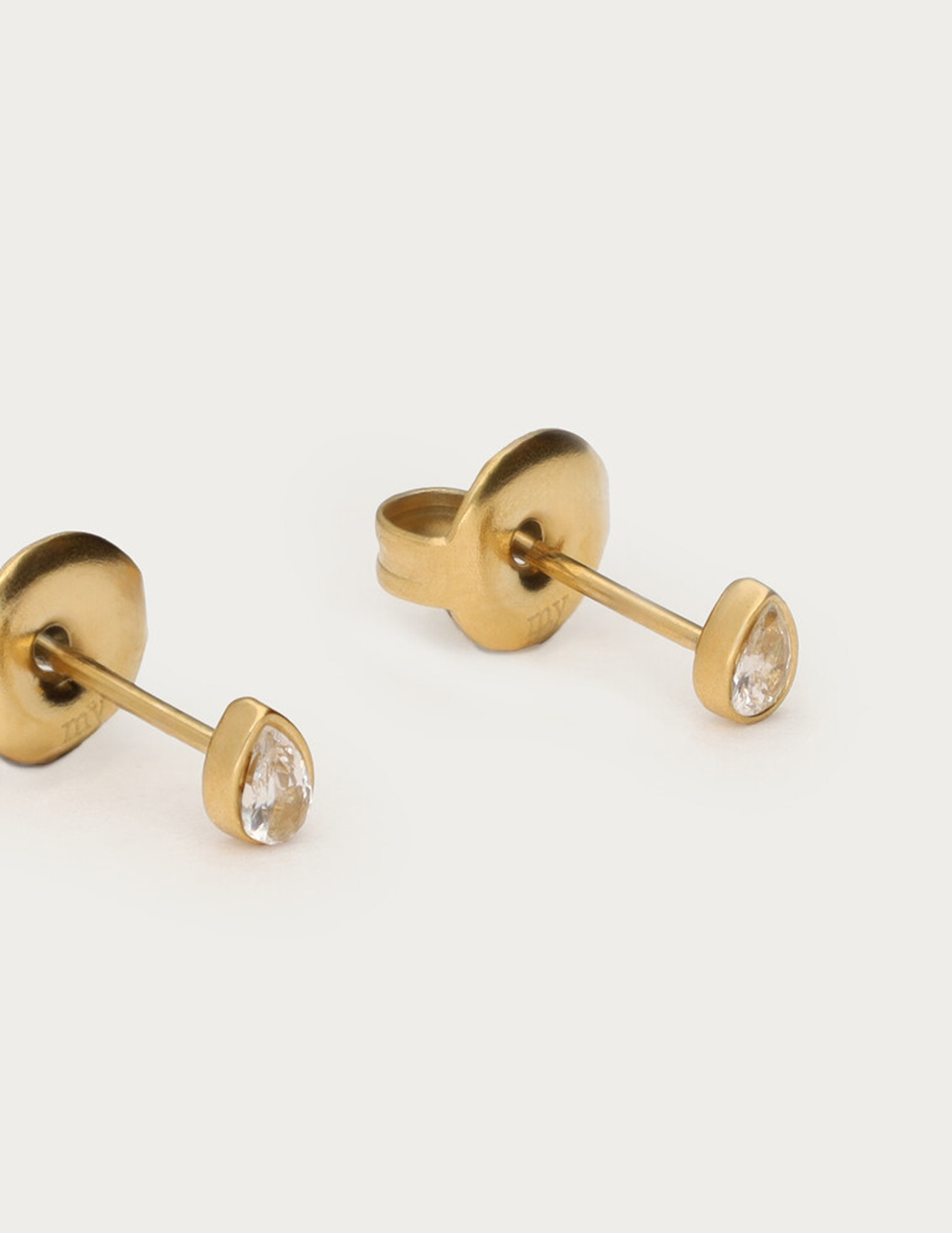 My Jewellery Studs met strass druppel MJ14859 Goud