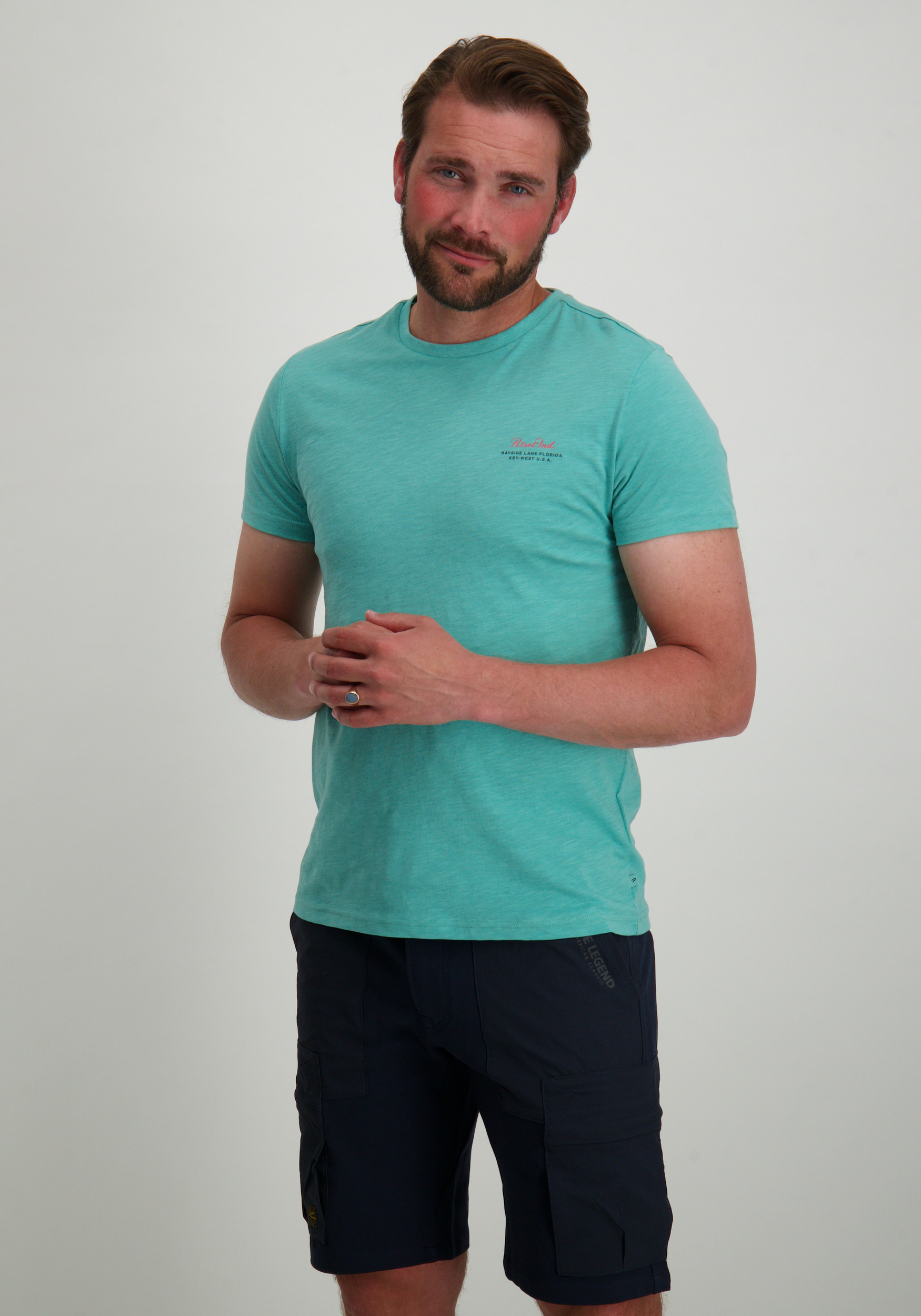 Petrol T-shirt M-1050-TSR647 Turquoise