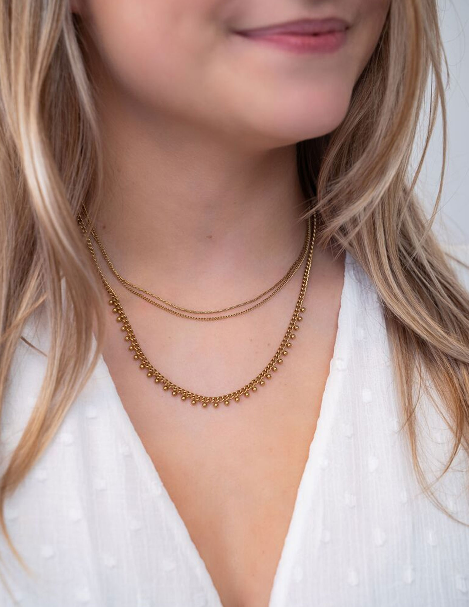 My Jewellery Ketting 3 lagen MJ07881 Zilver