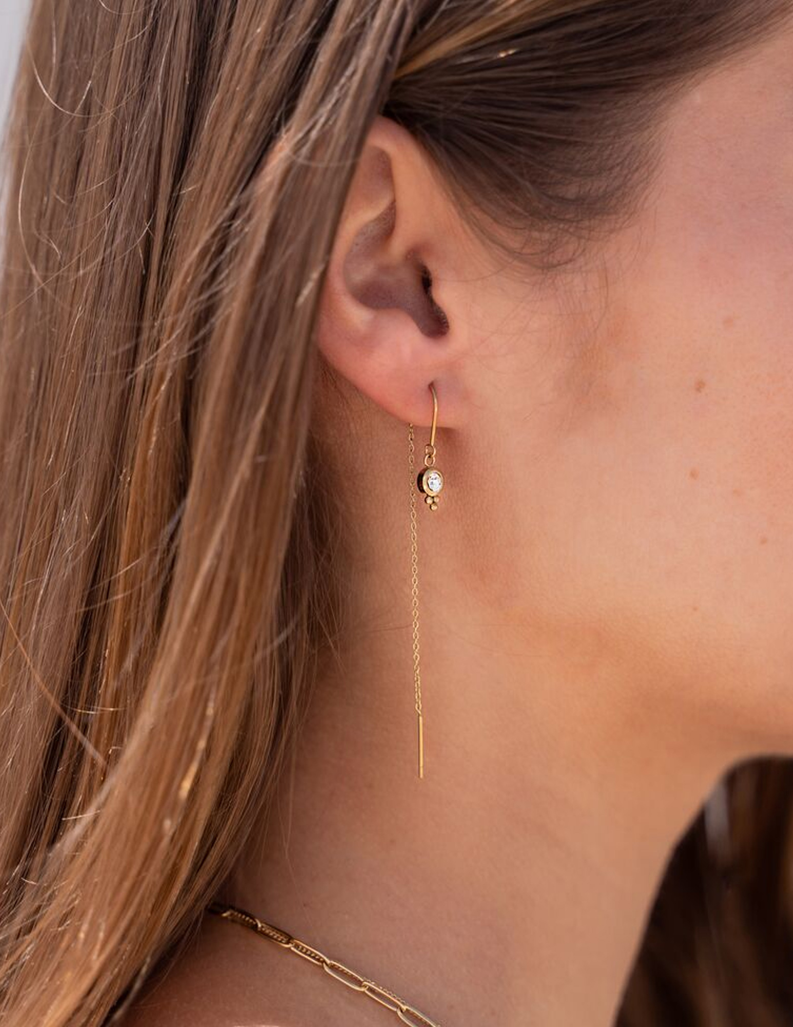 My Jewellery Oorhangers met kristal MJ11485 Goud