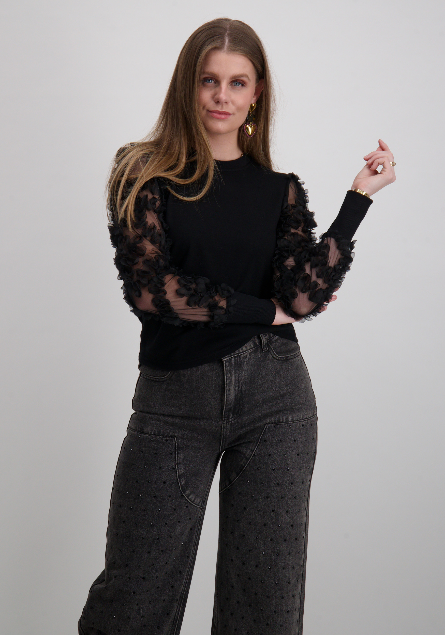 Jacqueline de jonge Sweater Fairview 15220558 Zwart