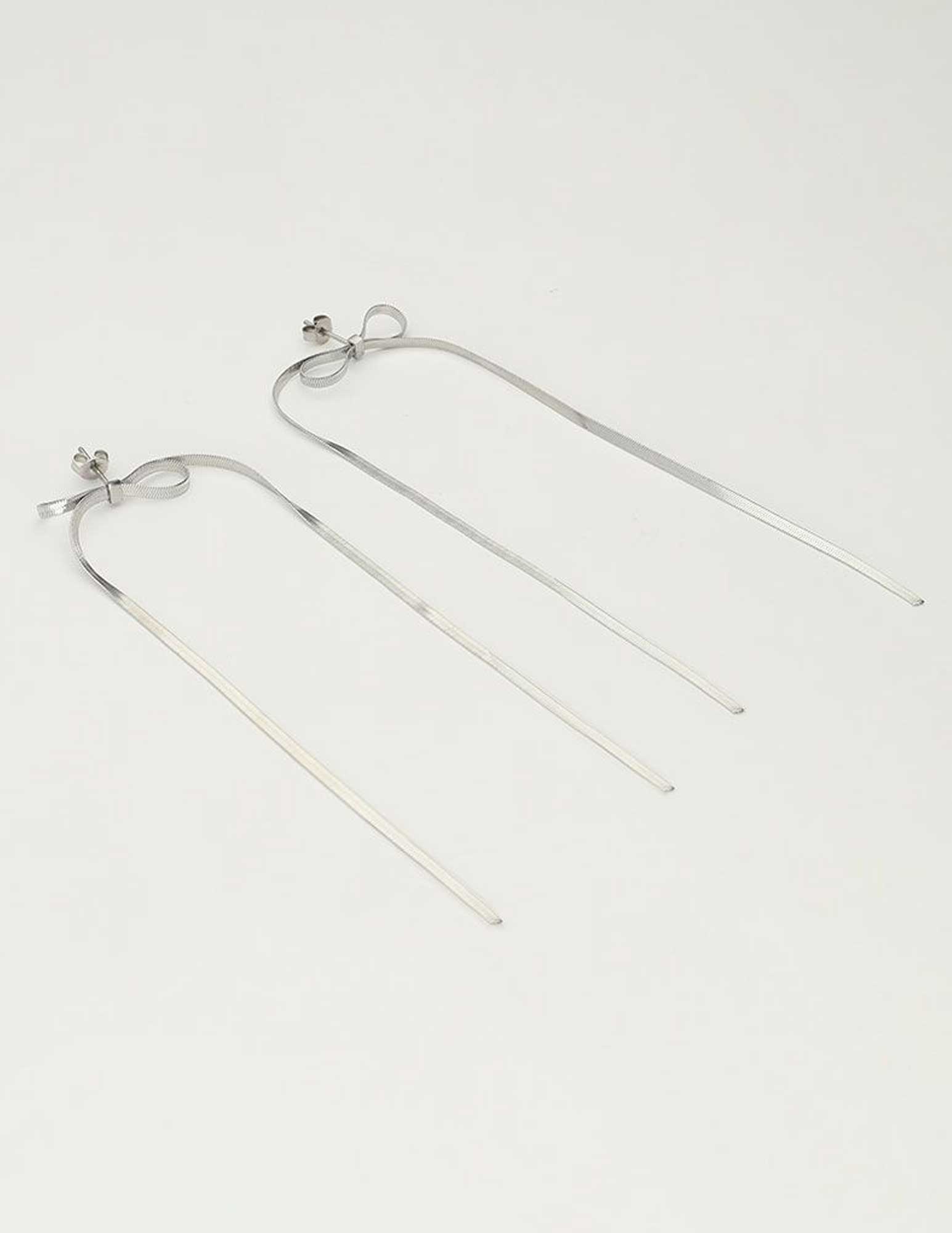 My Jewellery Statement oorbellen met strikje MJ10336 Zilver